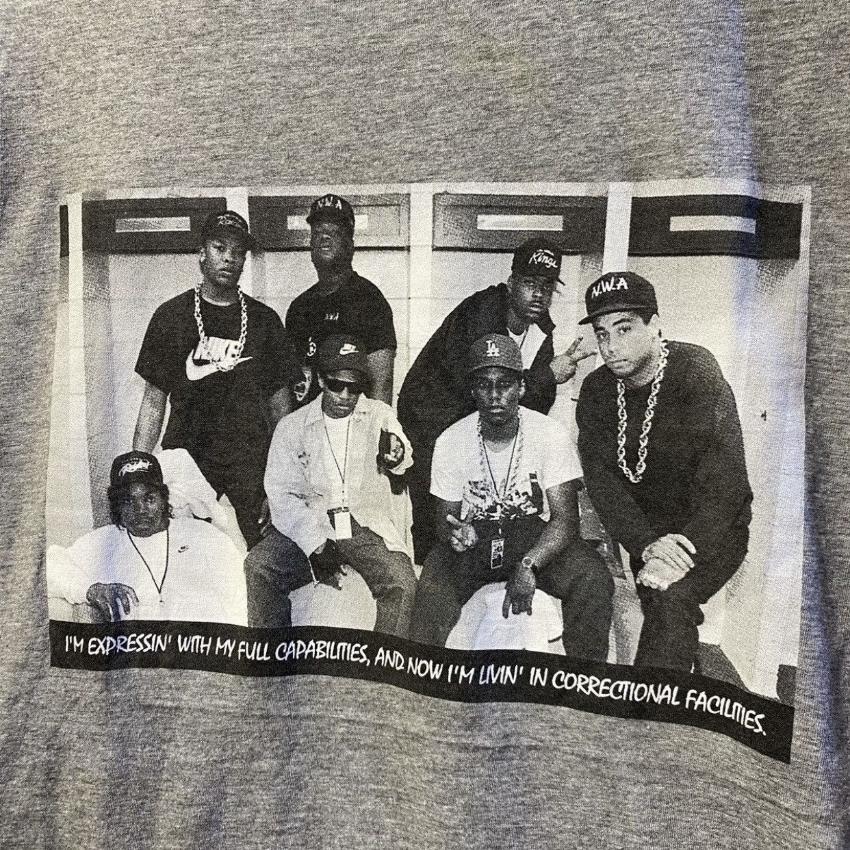 GOAT Crew × Rap Tees Goat Crew NWA Poster Photo Design T Shirt Size US L / EU 52-54 / 3 - 3 Thumbnail
