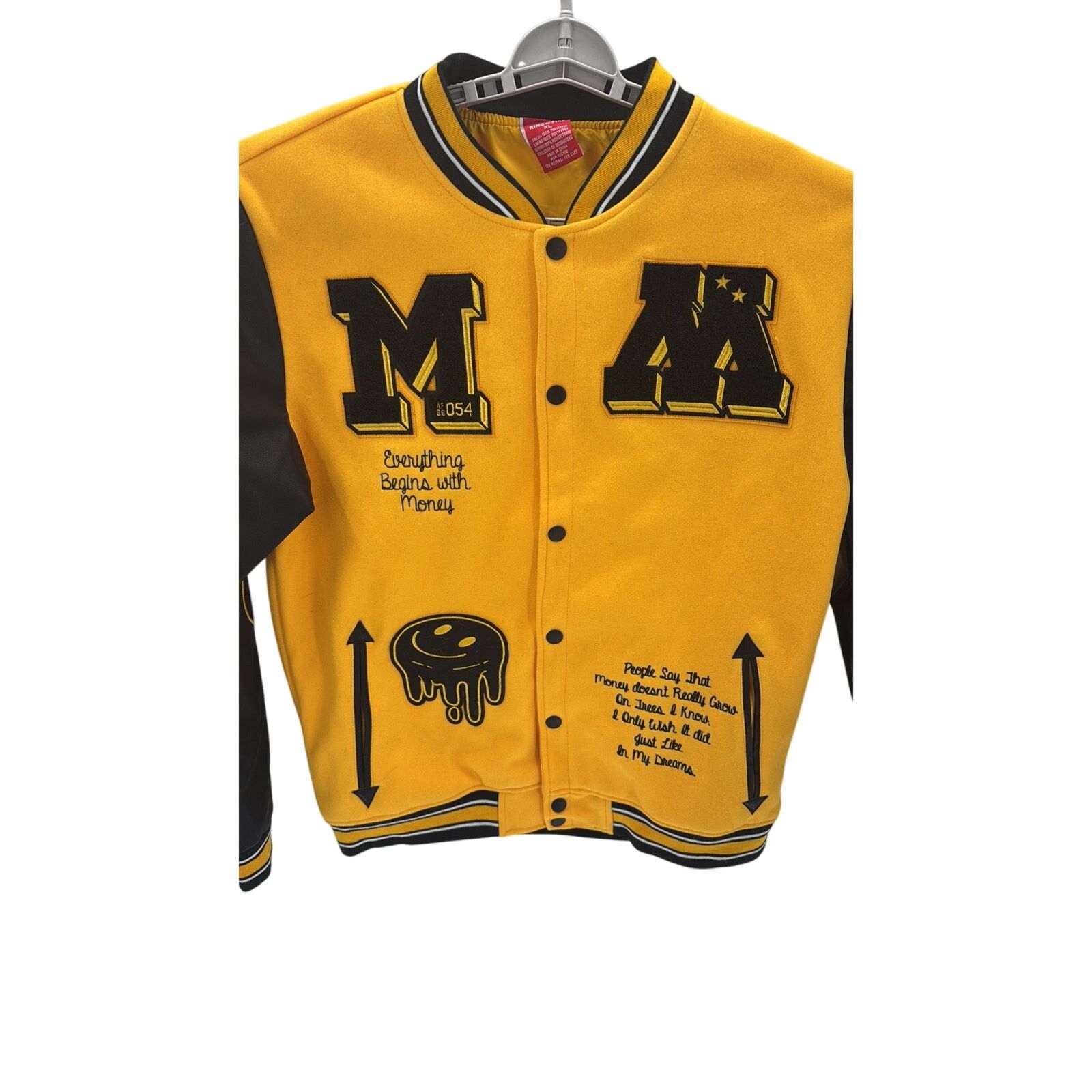 Ring Of Fire Ring of Fire Money Maker Woolen Patched Varsity Jacket Size US XL / EU 56 / 4 - 3 Thumbnail