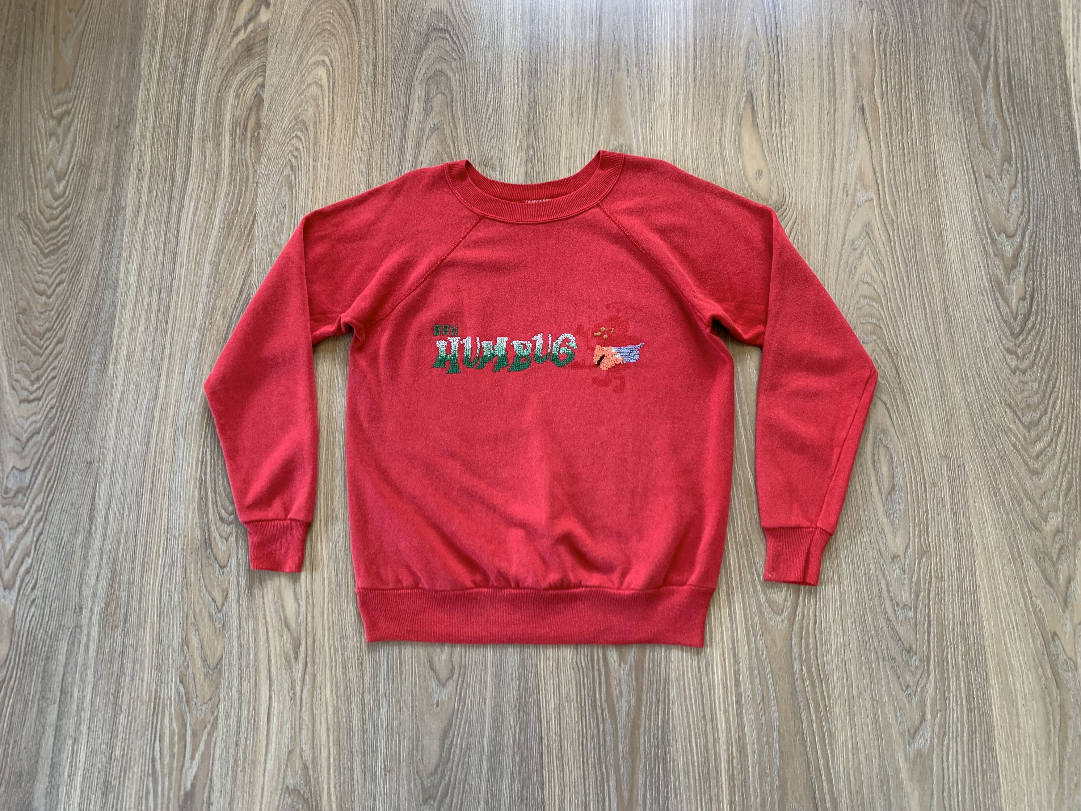 Hanes × Vintage Hanes Vintage Bah Humbug Embroidered Crewneck Sweatshirt Size US L / EU 52-54 / 3 - 2 Thumbnail