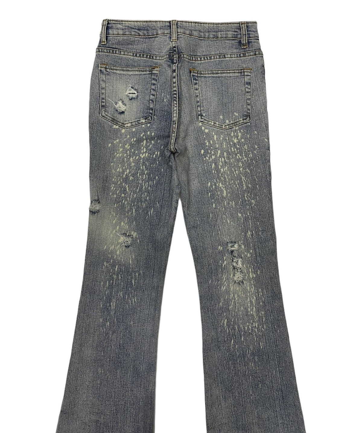 If Six Was Nine 🔥FLARE JEANS HAPHAZARD DISTRESSED DENIM BOOTCUT JEANS Size 26" / US 2 / IT 38 - 6 Thumbnail