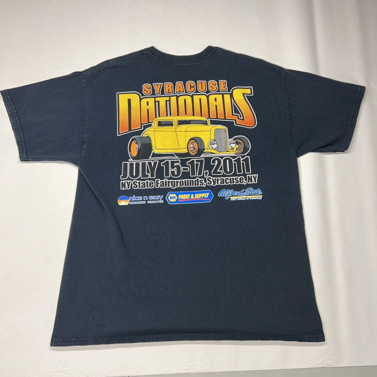 Gildan × Vintage VTG Car Tee Shirt Black Hot Rod Classic Syracuse Graphic Size US XL / EU 56 / 4 - 1 Thumbnail