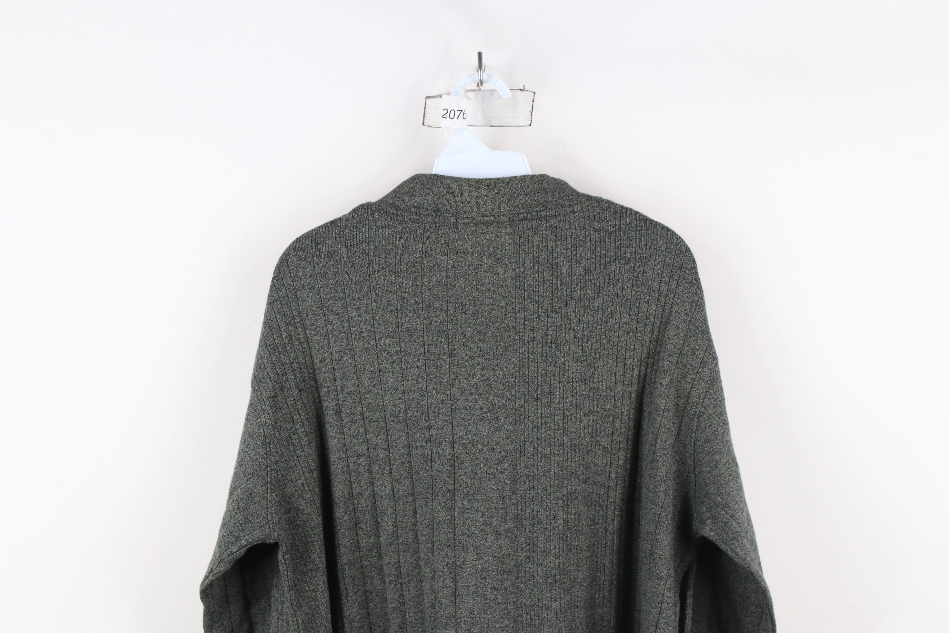 Vintage Vintage 90s Streetwear Blank Ribbed Knit Mock Neck T-Shirt Size US M / EU 48-50 / 2 - 11 Thumbnail