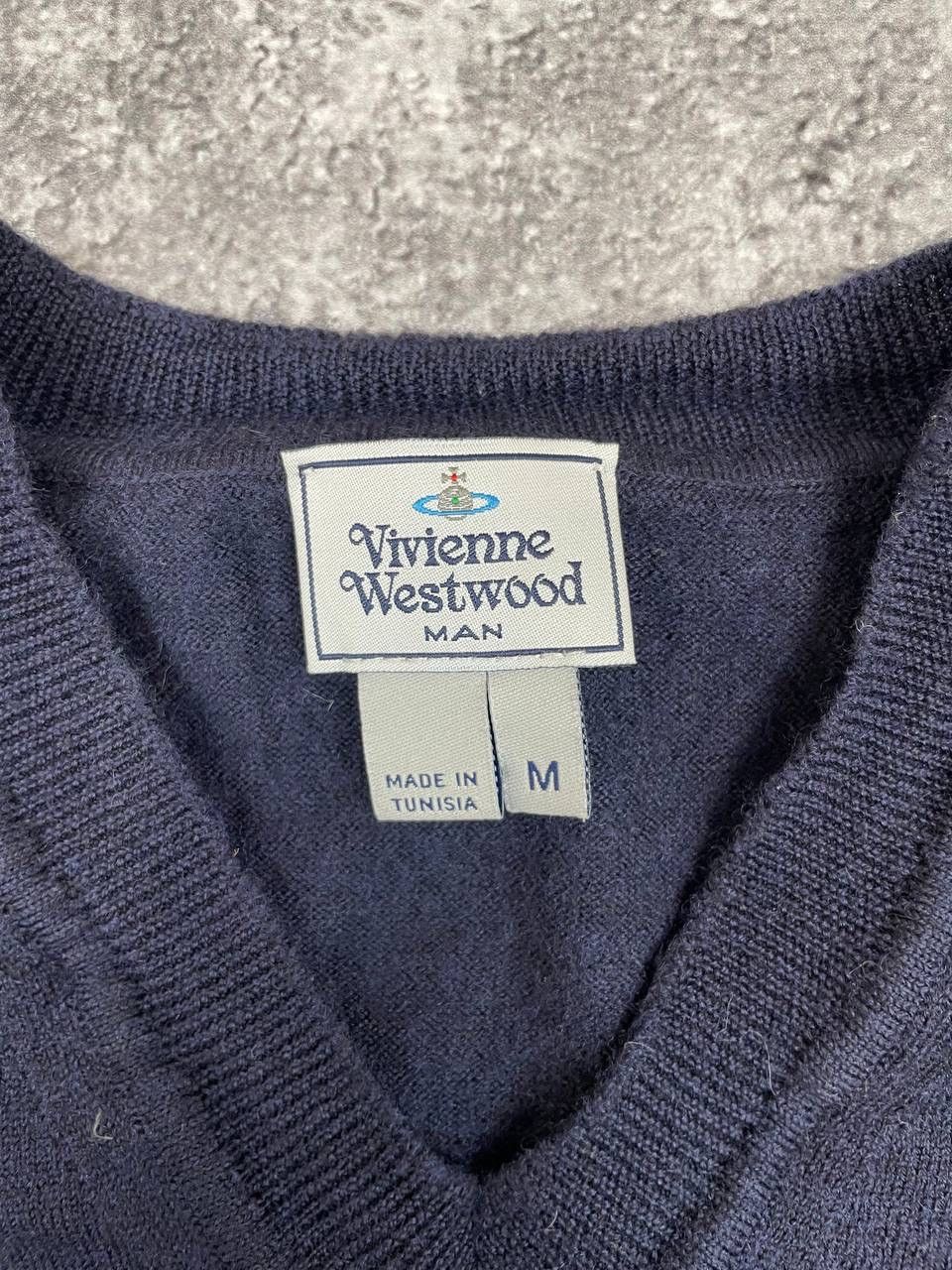 Vivienne Westwood Vivienne Westwood Men’s Vintage Sweater V Neck Navy Size M Size US M / EU 48-50 / 2 - 3 Thumbnail