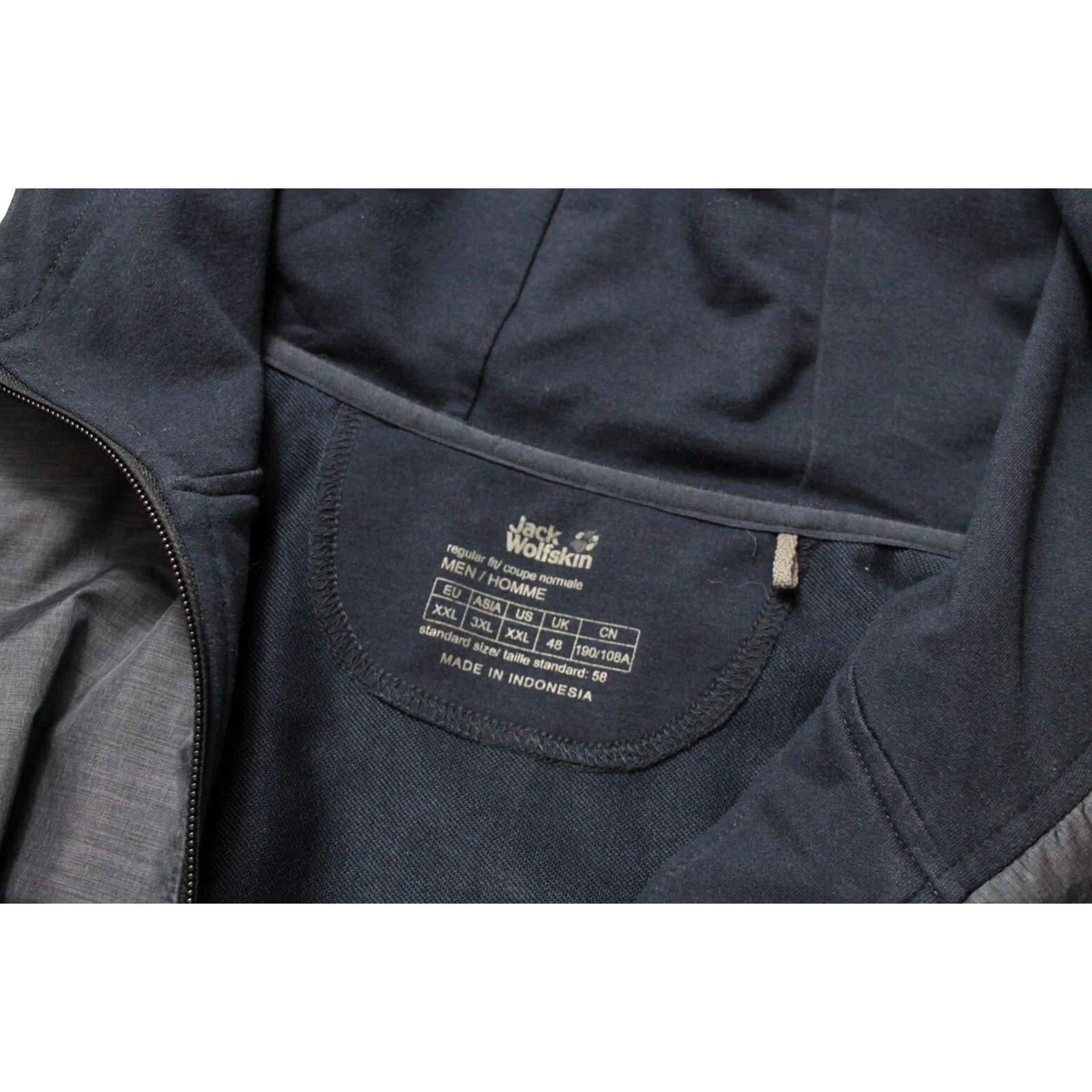 Jack Wolfskin Jack Wolfskin Jacket Men's 2X LARGE Outdoor Blue Coat Zip Hooded All Seasons Logo Size US XXL / EU 58 / 5 - 4 Thumbnail