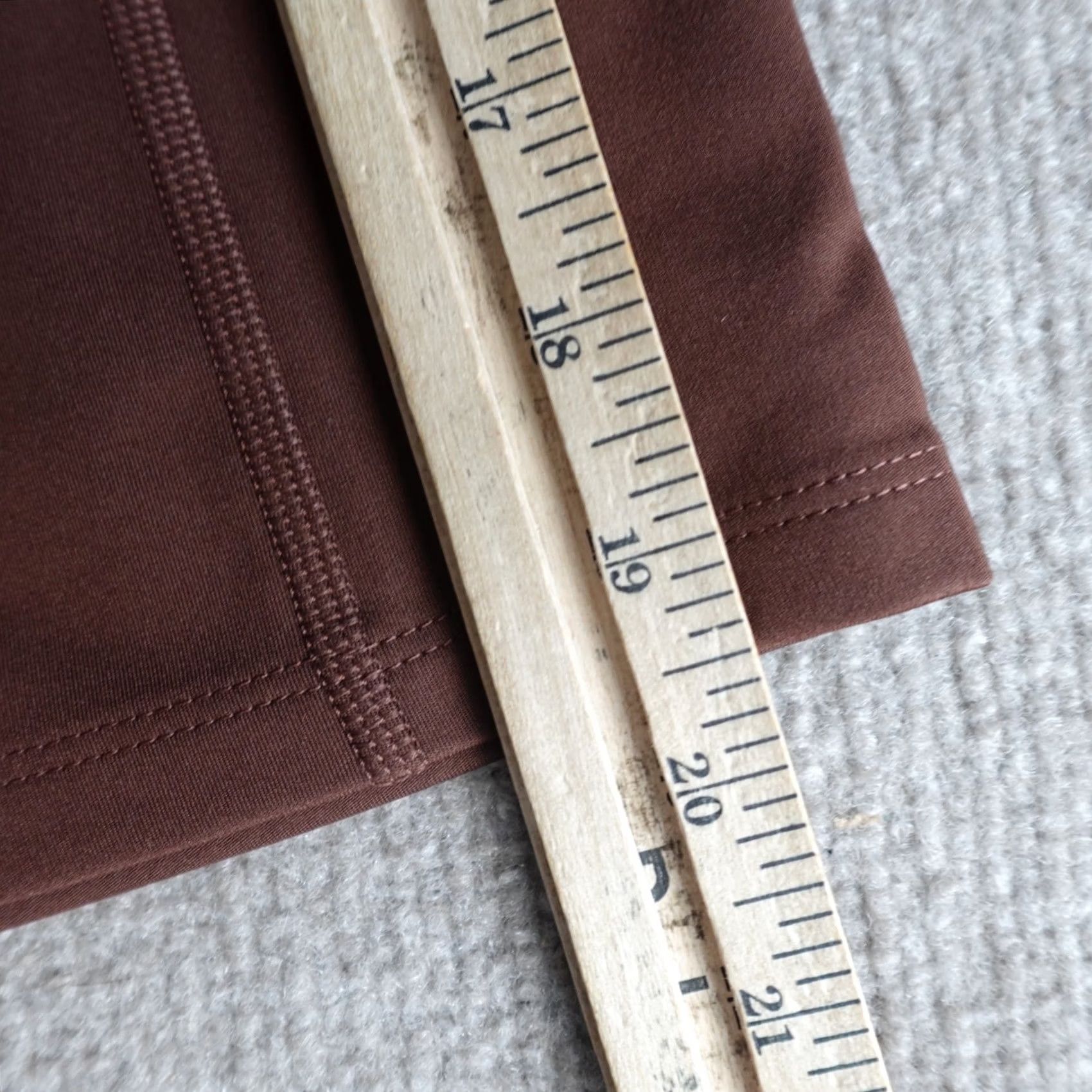 Girlfriend Collective VINTAGE Girlfriend Collective Womens Shorts 2XL Brown Solid Bike High Rise NEW Size 40" / US 18 - 3 Thumbnail