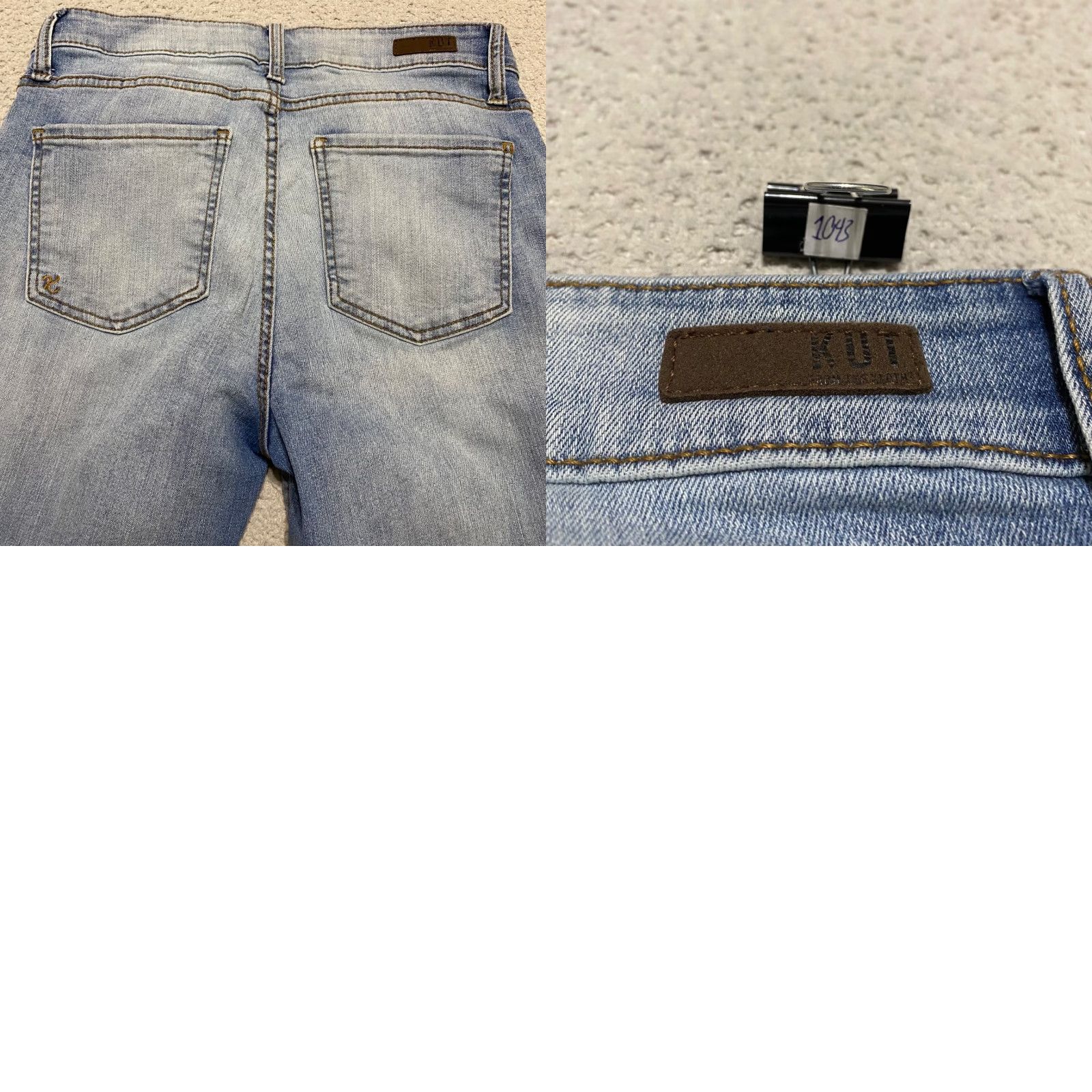 Vintage Kut From the Kloth Womens Jeans 4 Blue Medium Wash High Rise Boyfriend Distress Size 27" / US 4 / IT 40 - 9 Thumbnail