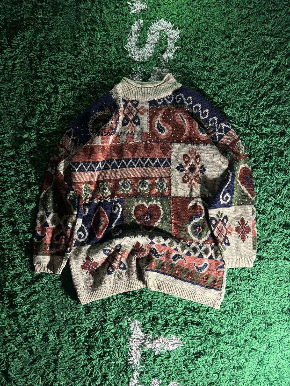Vintage Vintage Abstract Hearts Pullover Size US M / EU 48-50 / 2 - 2 Thumbnail