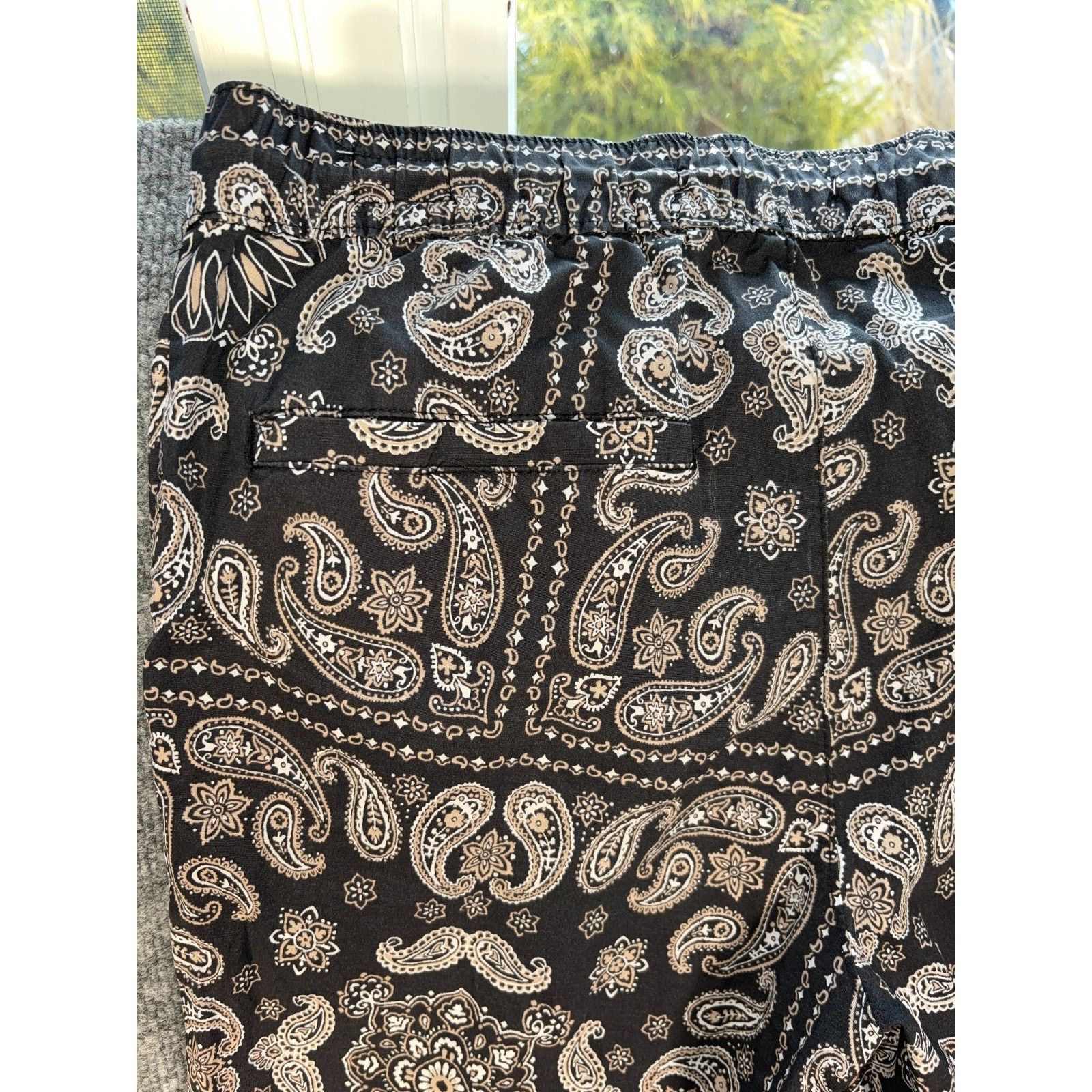 Pacsun PacSun Paisley Womens Joggers Print Black White Small Size 27" / US 4 / IT 40 - 6 Thumbnail