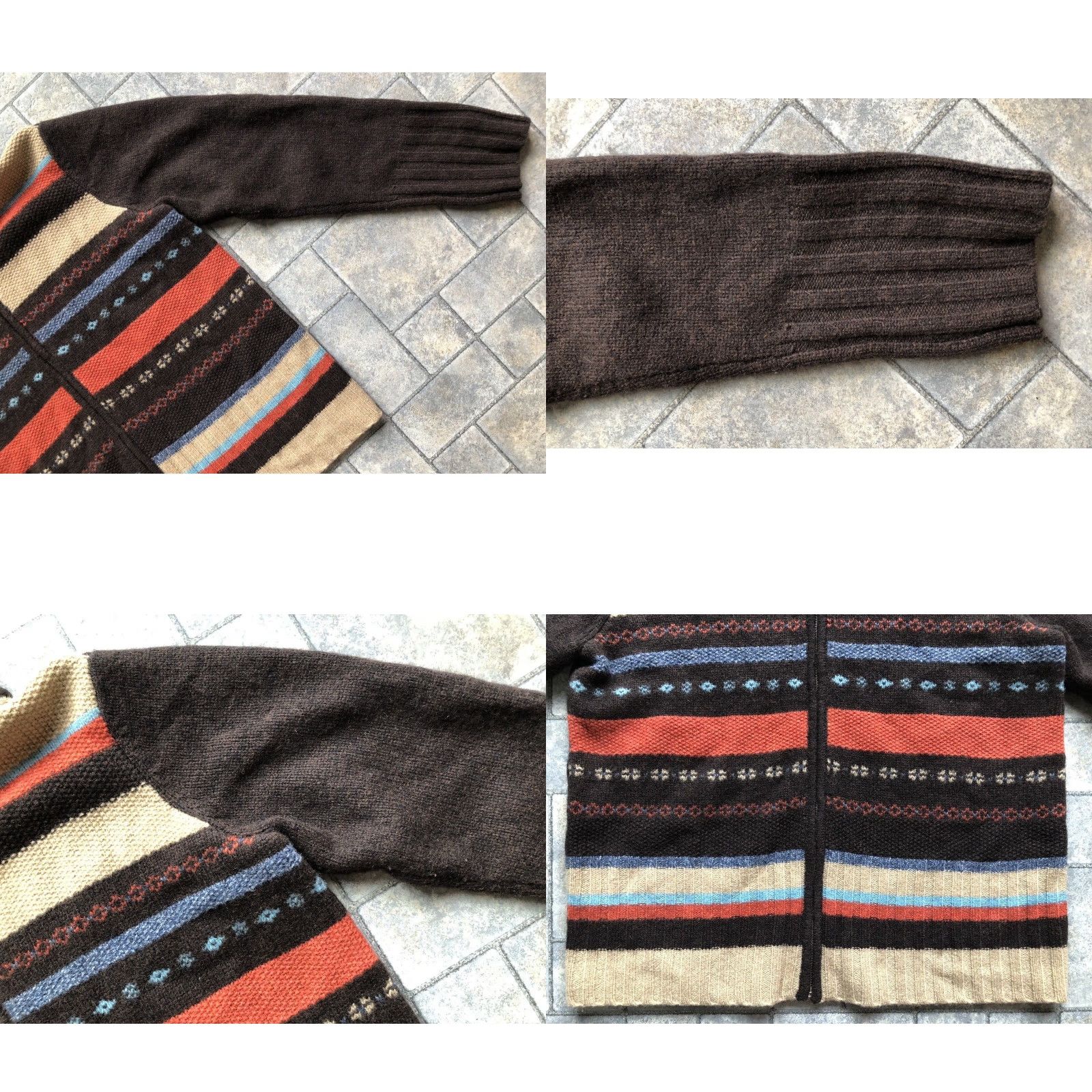Liz Claiborne Crazy Horse Liz Claiborne Women’s Sweater Pullover L 100% Wool Brown 90s Hippie Classic Designer Size L / US 10 / IT 46 - 9 Thumbnail