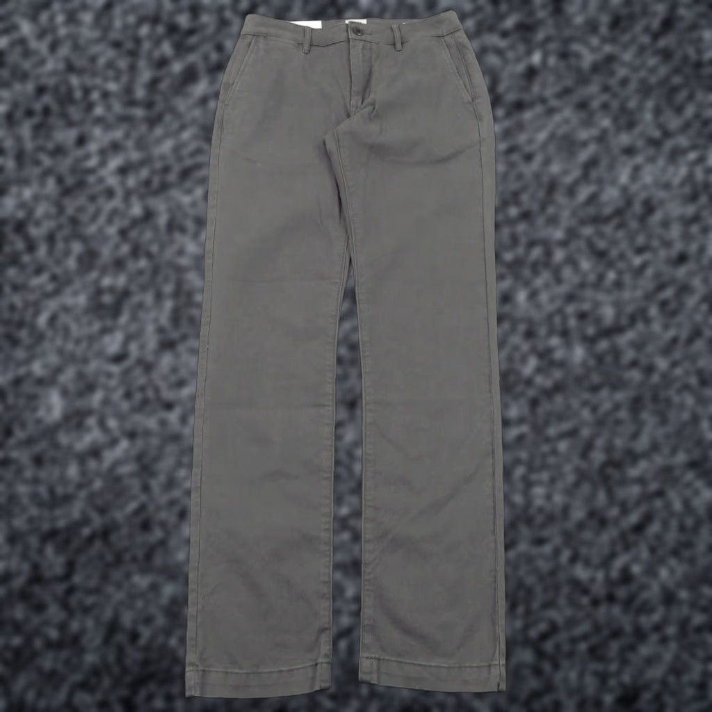 Flint And Tinder Flint And Tinder Pants Mens Slim Gray Twill Chinos Straight 29x32, 5-Pocket, Flat Front, Cotton Blend, Zip, Machine Washable, New With Tags, Huckberry Size US 29 - 1 Thumbnail