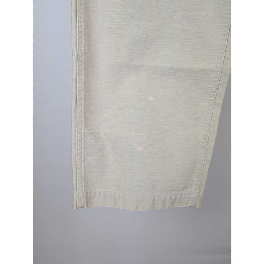 Auralee o1rshd1 Washed Baggy Satin Bleached Baker Pant in Dust Ivory Size US 36 / EU 52 - 9 Thumbnail
