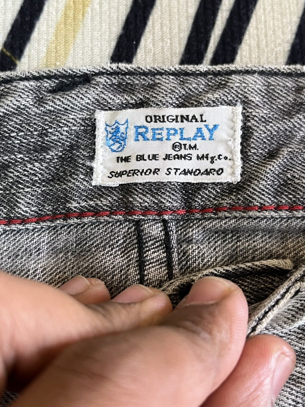 Beauty Beast × Replay Vintage Replay Waitom Distressed Denim Size US 35 - 13 Thumbnail