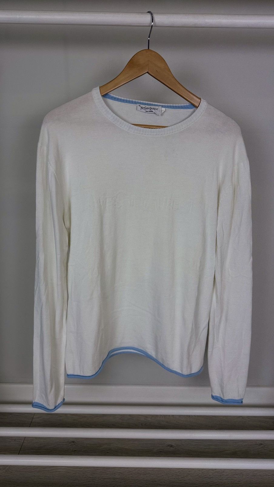 Yves Saint Laurent Yves Saint Laurent Vintage Front Logo Sweater Size US M / EU 48-50 / 2 - 3 Thumbnail