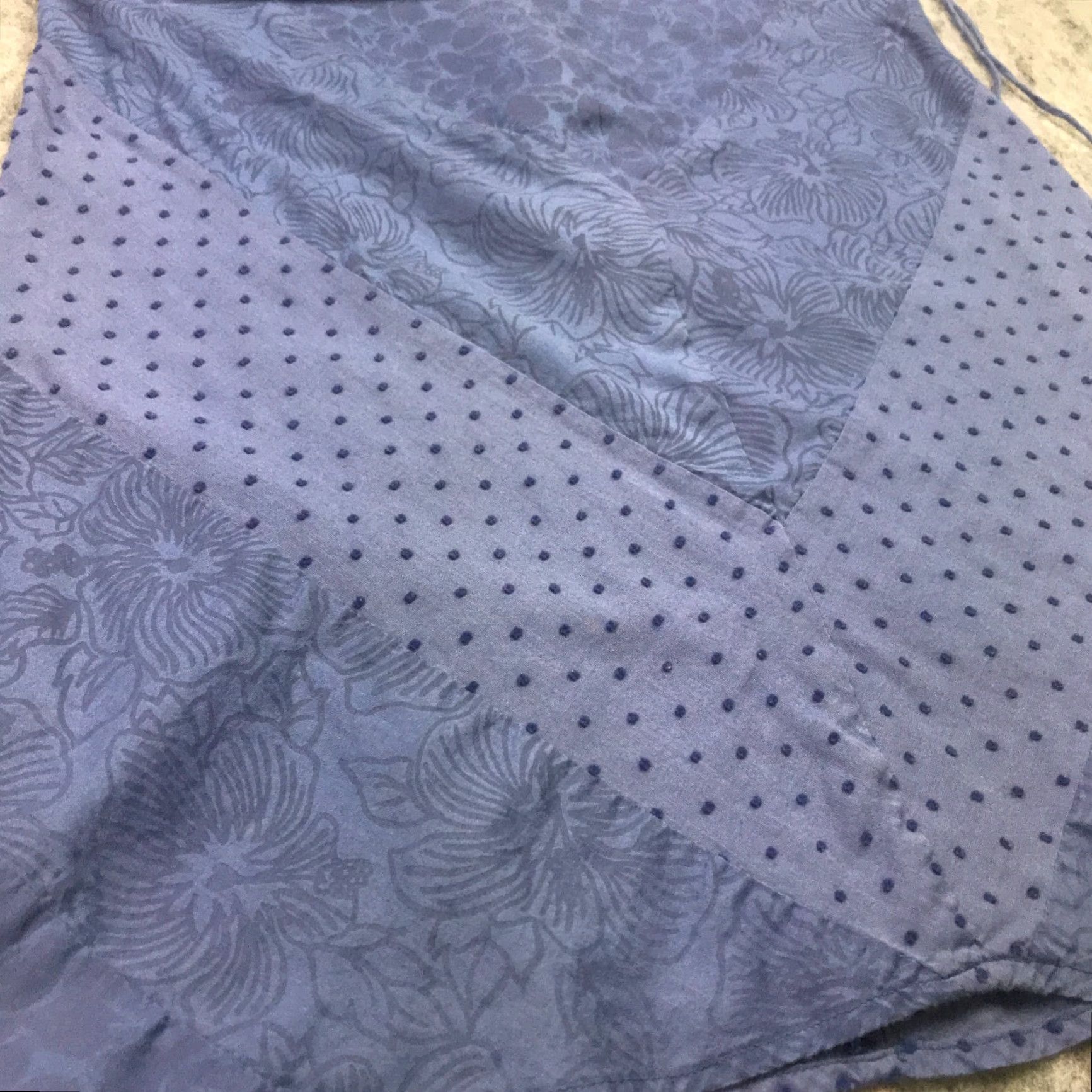 American Eagle Outfitters American Eagle Womens Skirt Pencil Knee Length Blue Floral Polka Dot Drawstring Waist Size 2 Size 26" / US 2 / IT 38 - 2 Thumbnail