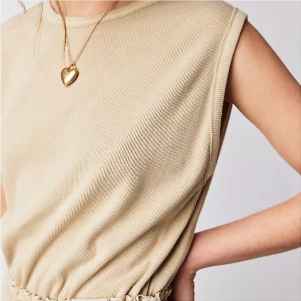 Free People Free People Mixed Media One Piece in Sand Jam, Size: XS Size 25" / US 0 / IT 36 - 4 Thumbnail
