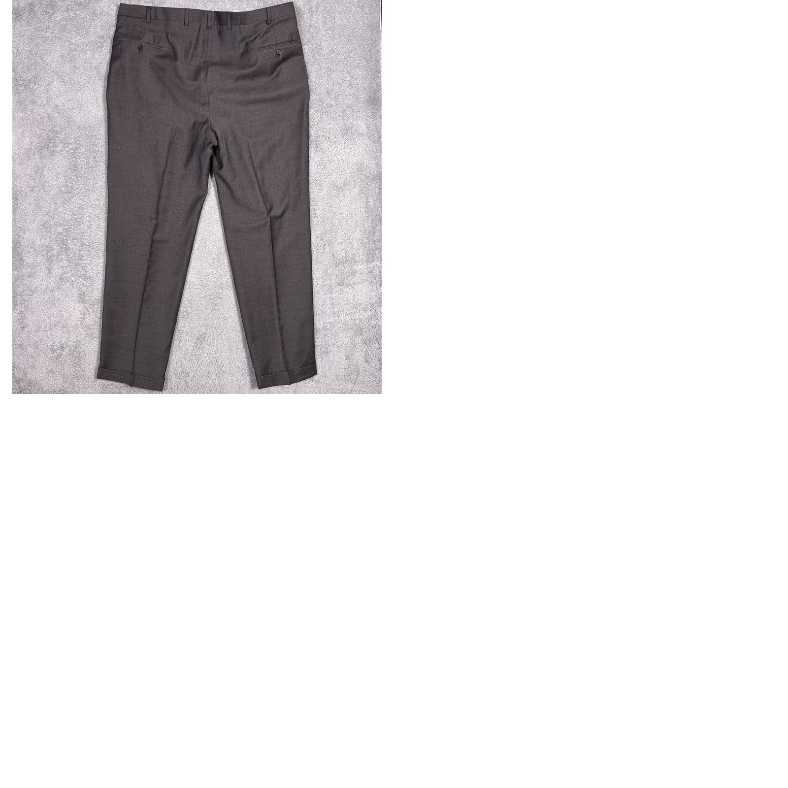 Hart Schaffner Marx Hart Schaffner Marx Gold Trumpeter Suit Mens 46R 42x32 Wool 2 Piece Set Cuffed Size 46R - 12 Thumbnail