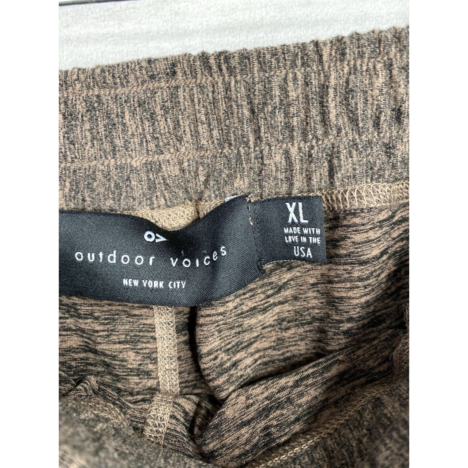 Outdoor Voices Outdoor Voices Jogger Pants Womens XL Brown Heather High Rise Drawstring Pull On Size 40" / US 18 - 3 Thumbnail
