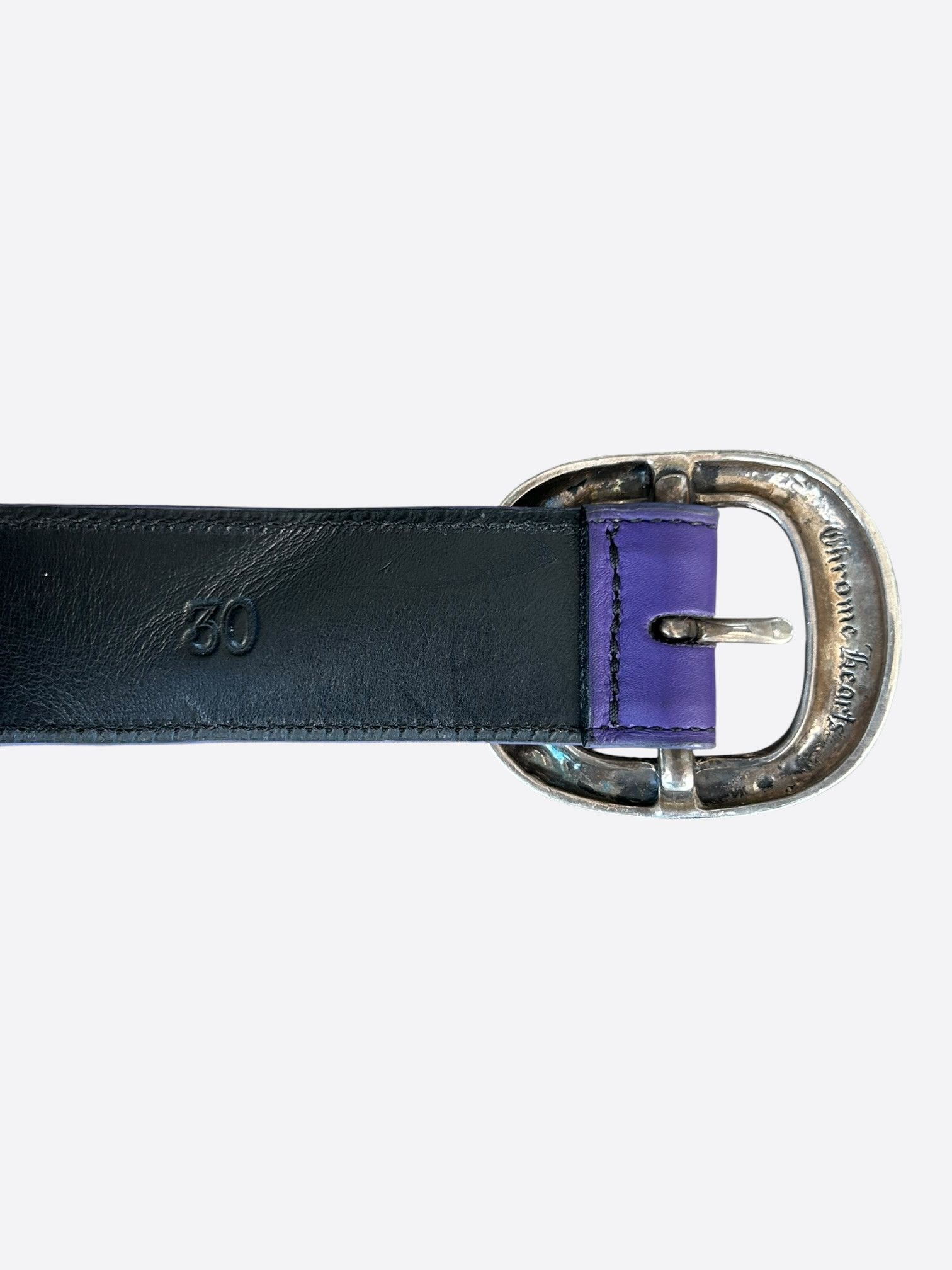 Chrome Hearts Chrome Hearts Purple & Silver Gunslinger Belt Size 30 - 3 Thumbnail