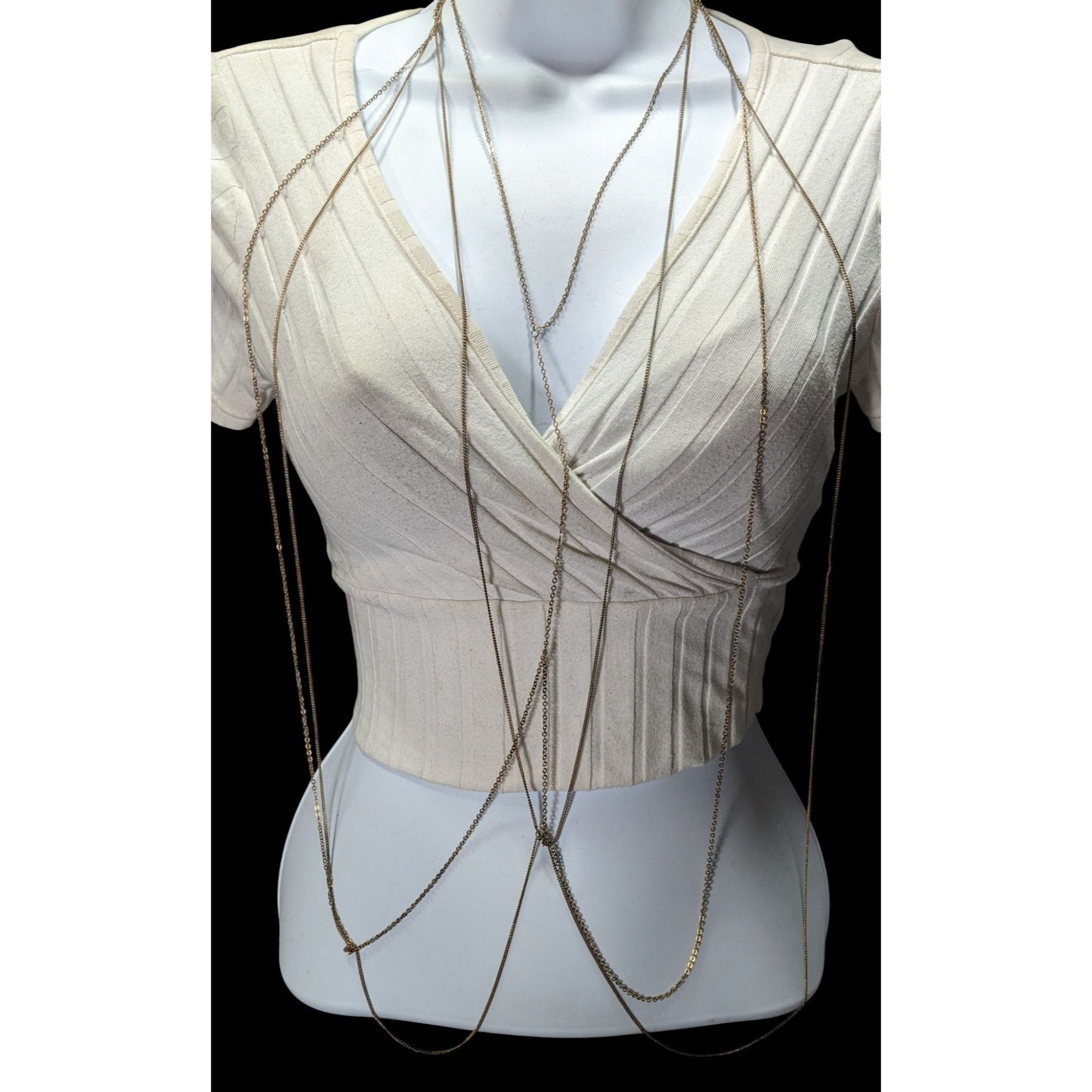Aldo Party Club Gold-Tone ALDO Layered Body Chain Size ONE SIZE - 1 Thumbnail