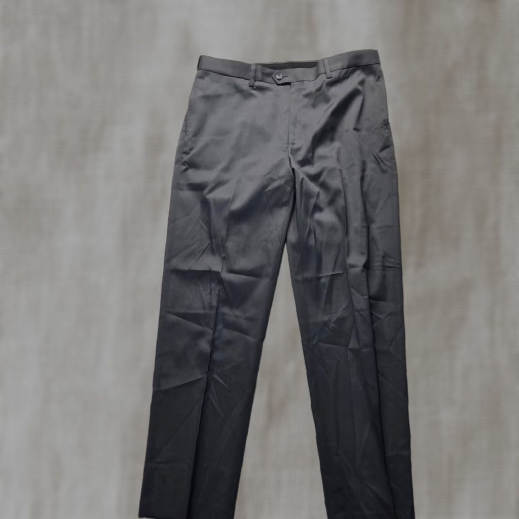 Savane Savane Dress Pants Flat Front Women 36x32 Gray Cotton Wrinkle-Resistant Pockets Machine Washable Size 25" / US 0 / IT 36 - 1 Thumbnail