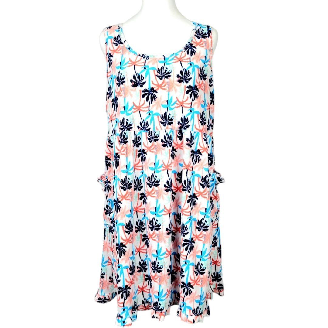 Other Rene Rofe Womens L Fun Tropical Palm Tree Lounge Dress/Sleep Size L / US 10 / IT 46 - 1 Thumbnail
