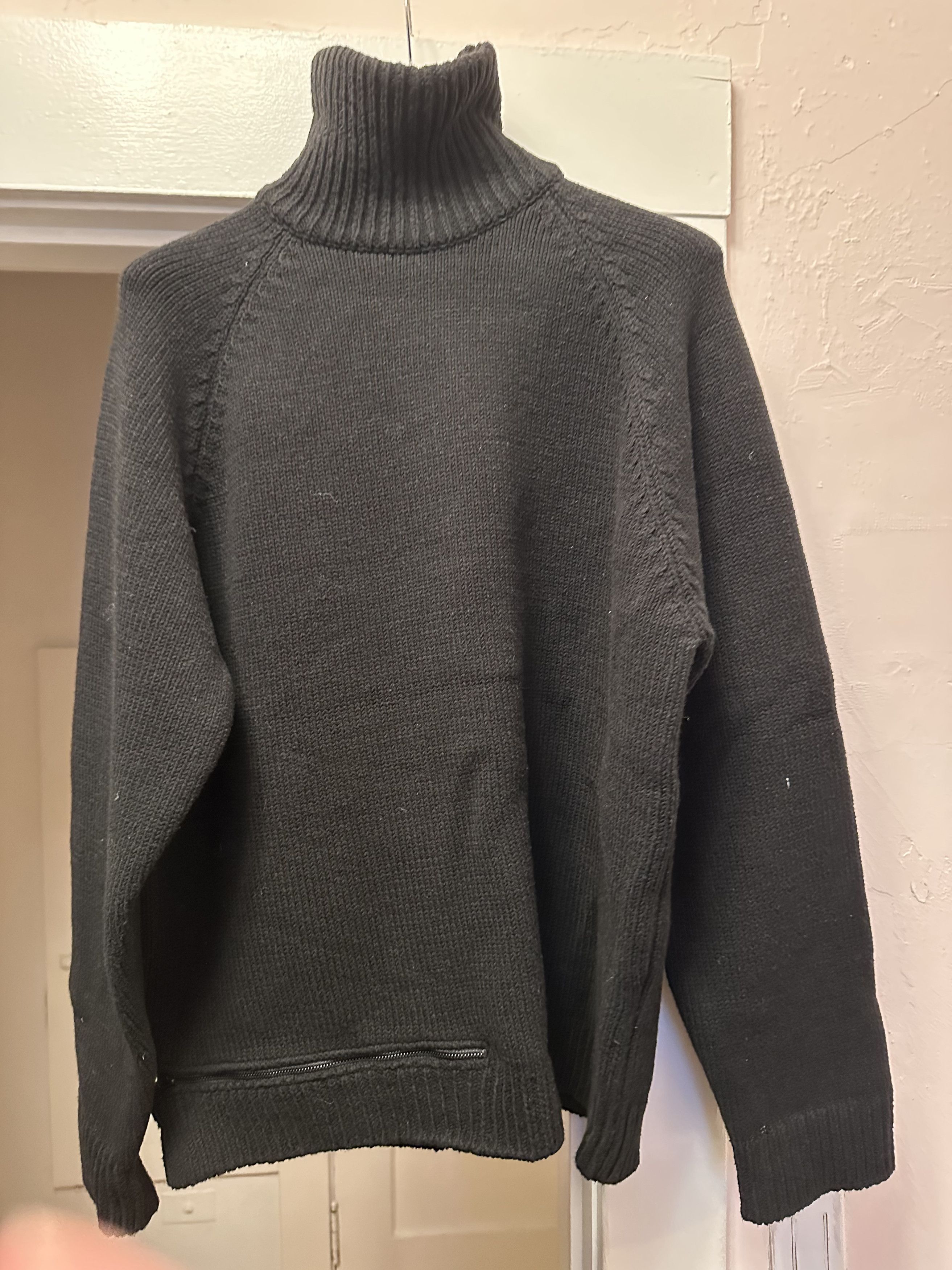 D by D Black Zip Hem Turtleneck Size US M / EU 48-50 / 2 - 3 Thumbnail