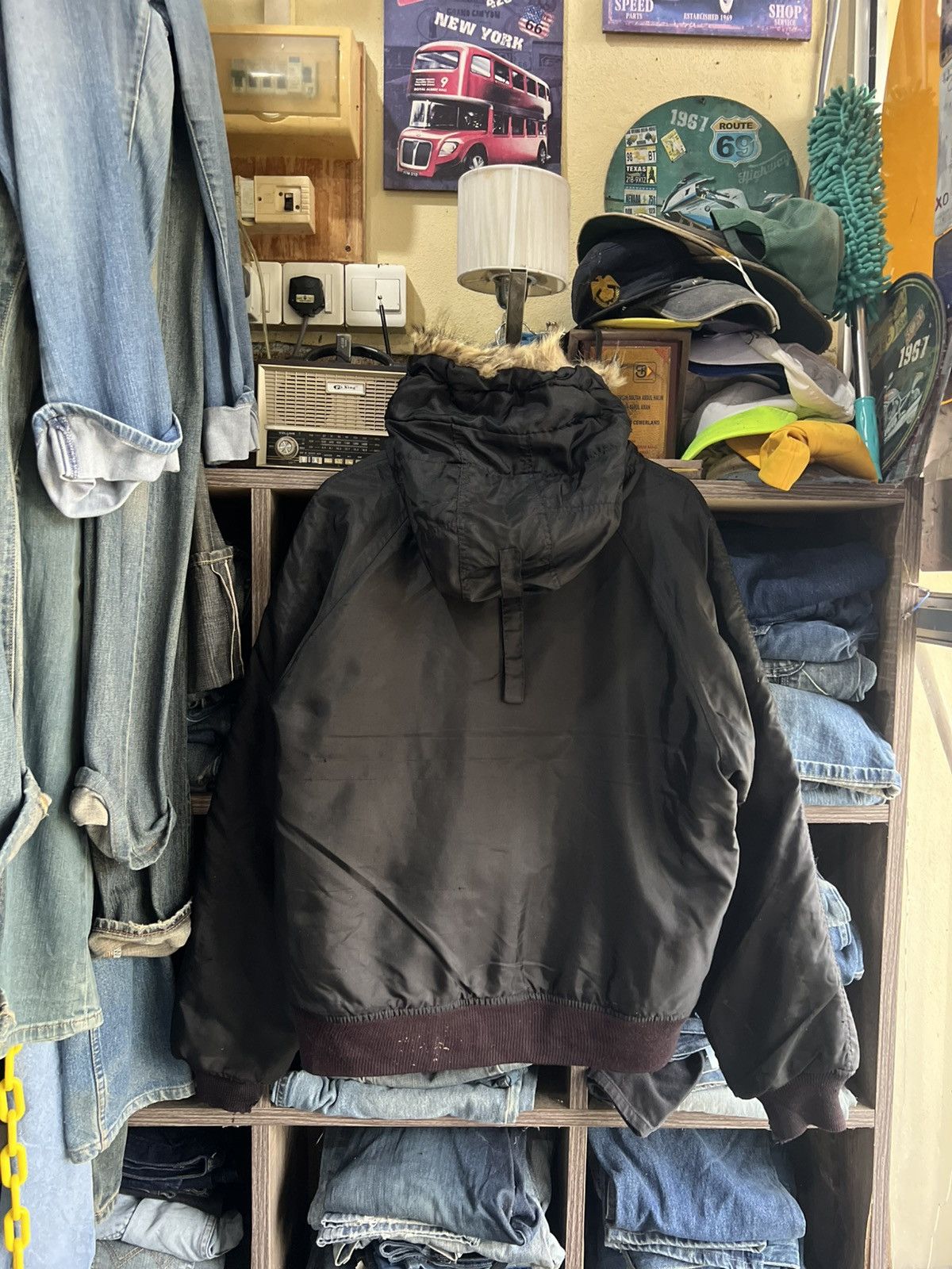 Other 🔥Vintage Pulloveria Flight Jacket With Hoodie Size US L / EU 52-54 / 3 - 3 Thumbnail