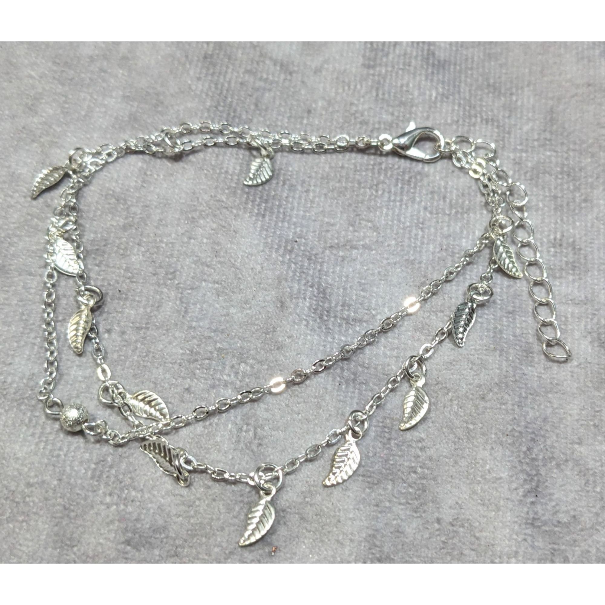 Other Minimalist Fairycore Layered Leaf Charm Bracelet Size ONE SIZE - 4 Thumbnail
