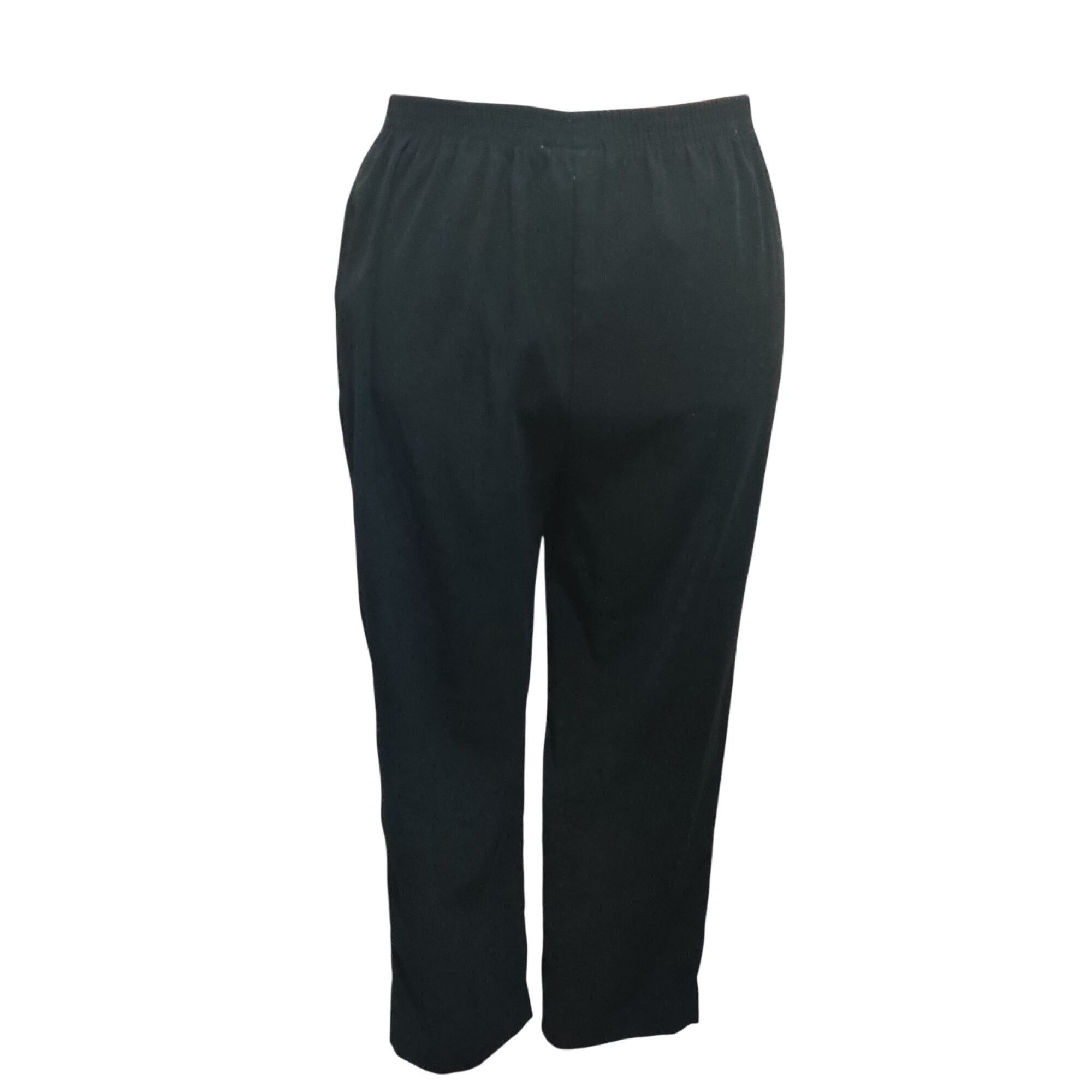 Vintage Alfred Dunner 12 Black Vintage Pull On Pants Straight Leg Cl Size 34" / US 12 / IT 48 - 4 Thumbnail
