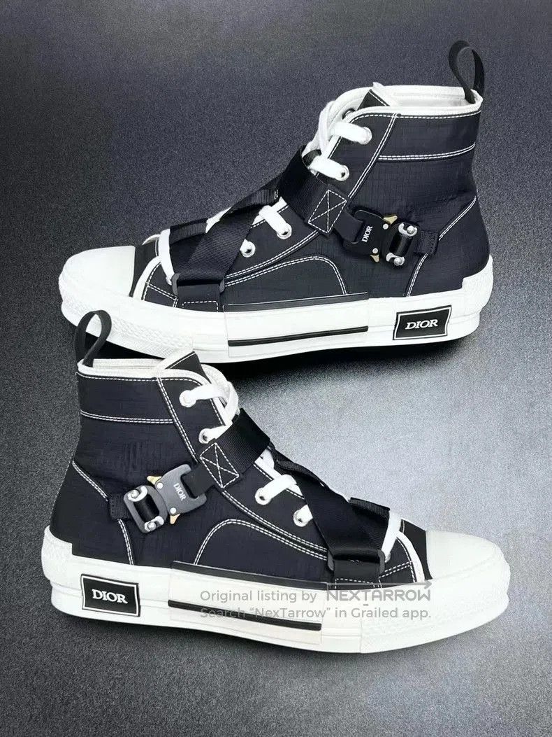 Dior DIOR B23 High Top Sneakers Black and White. Size US 10 / EU 43 - 3 Thumbnail