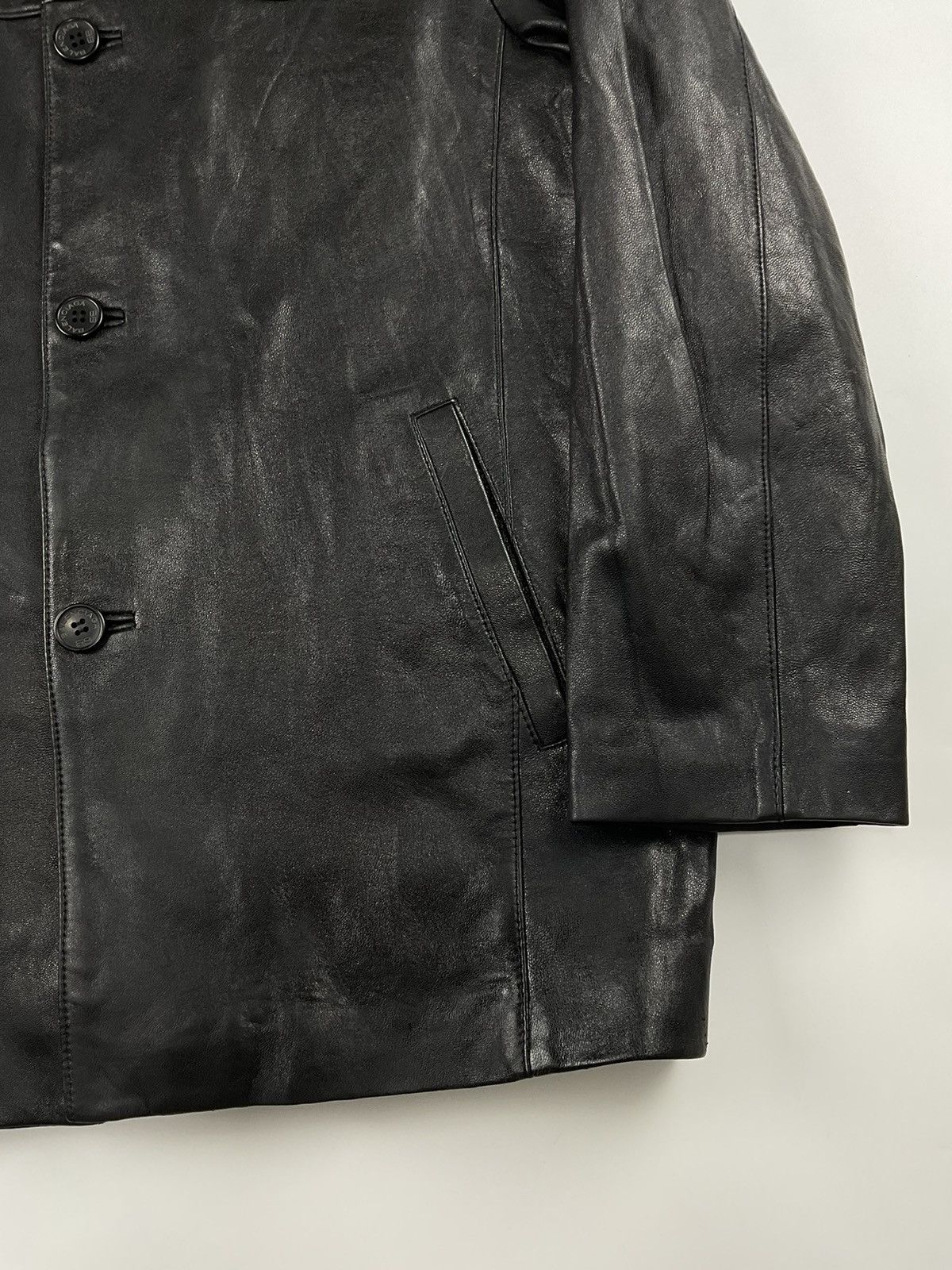 Balenciaga Vintage Balenciaga Leather Jacket Size US XL / EU 56 / 4 - 7 Thumbnail