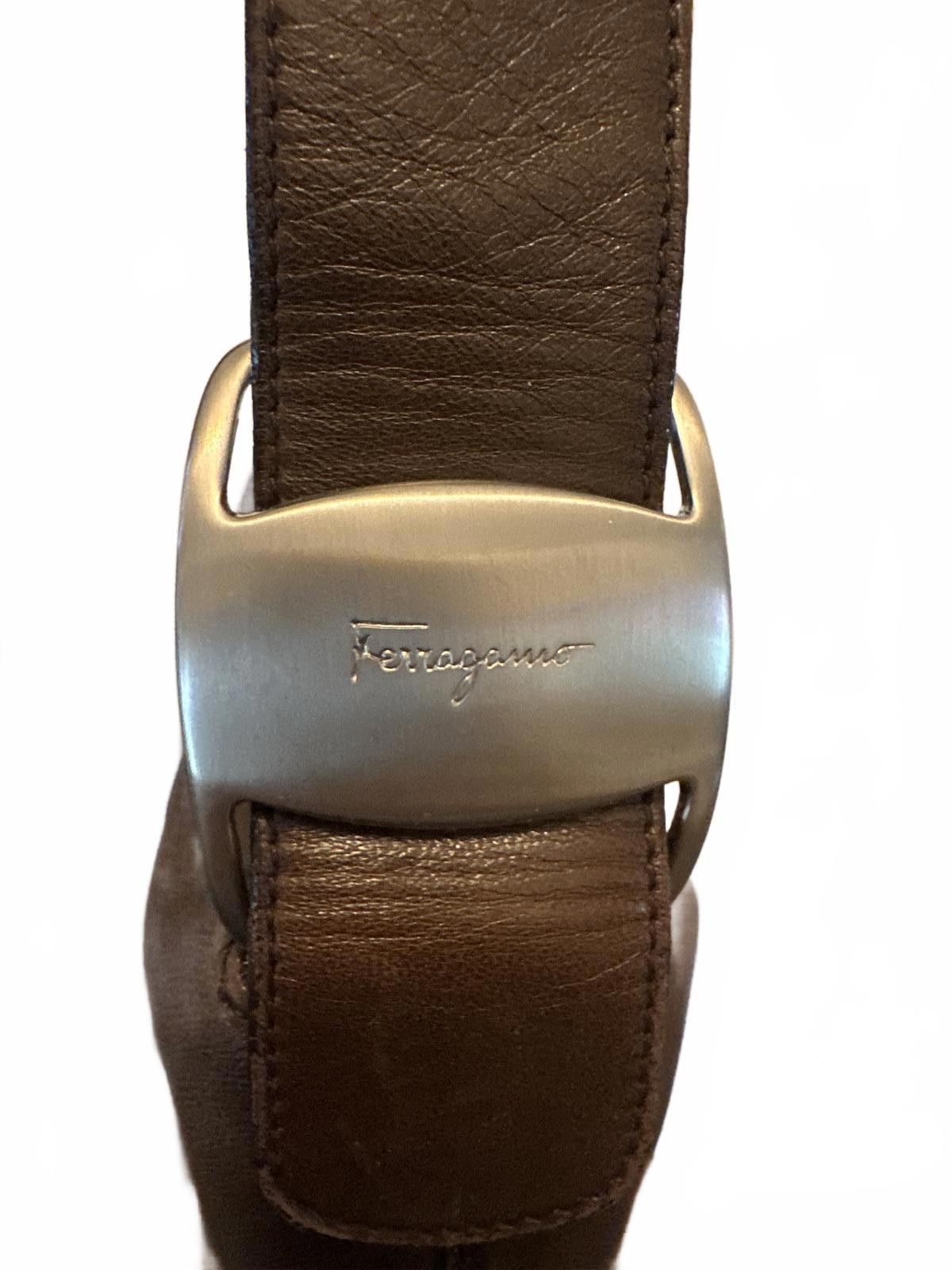 Salvatore Ferragamo Ferragamo Classic Brown Leather Shoulder Bag Size ONE SIZE - 4 Thumbnail