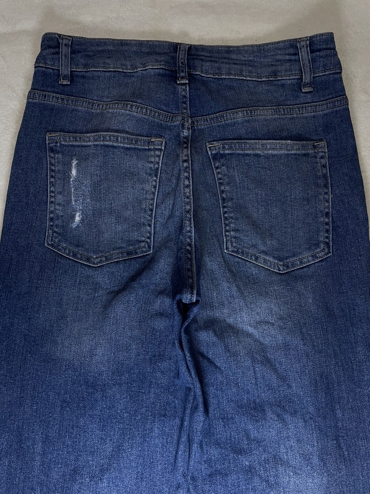 Divided Vintage Skinny Distress Faded Denim Jeans Size US 27 - 13 Thumbnail