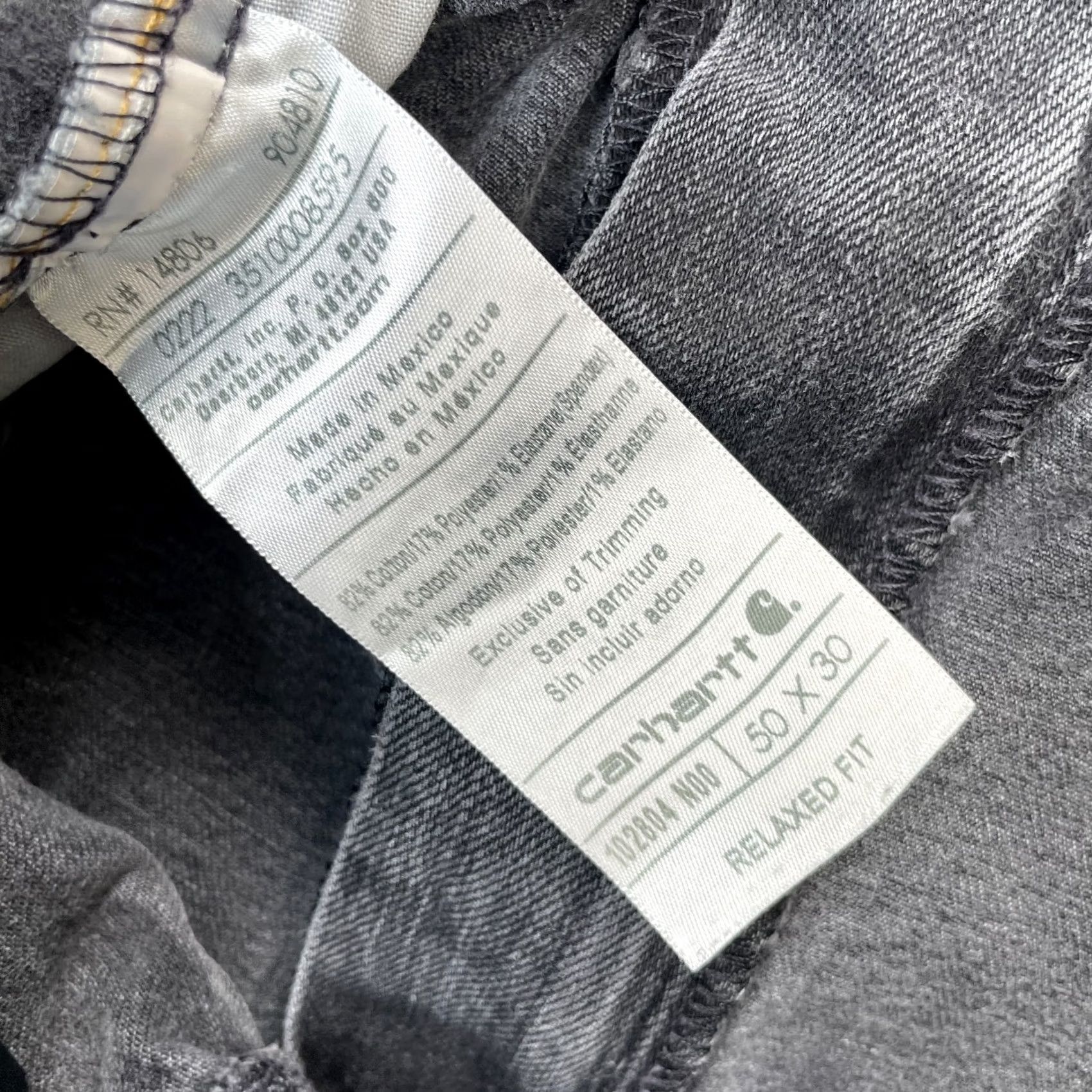 Carhartt Carhartt Mens Jeans Gray Relaxed Straight Rugged Flex Stretch Denim Cotton 50x30 Size US 34 / EU 50 - 4 Thumbnail