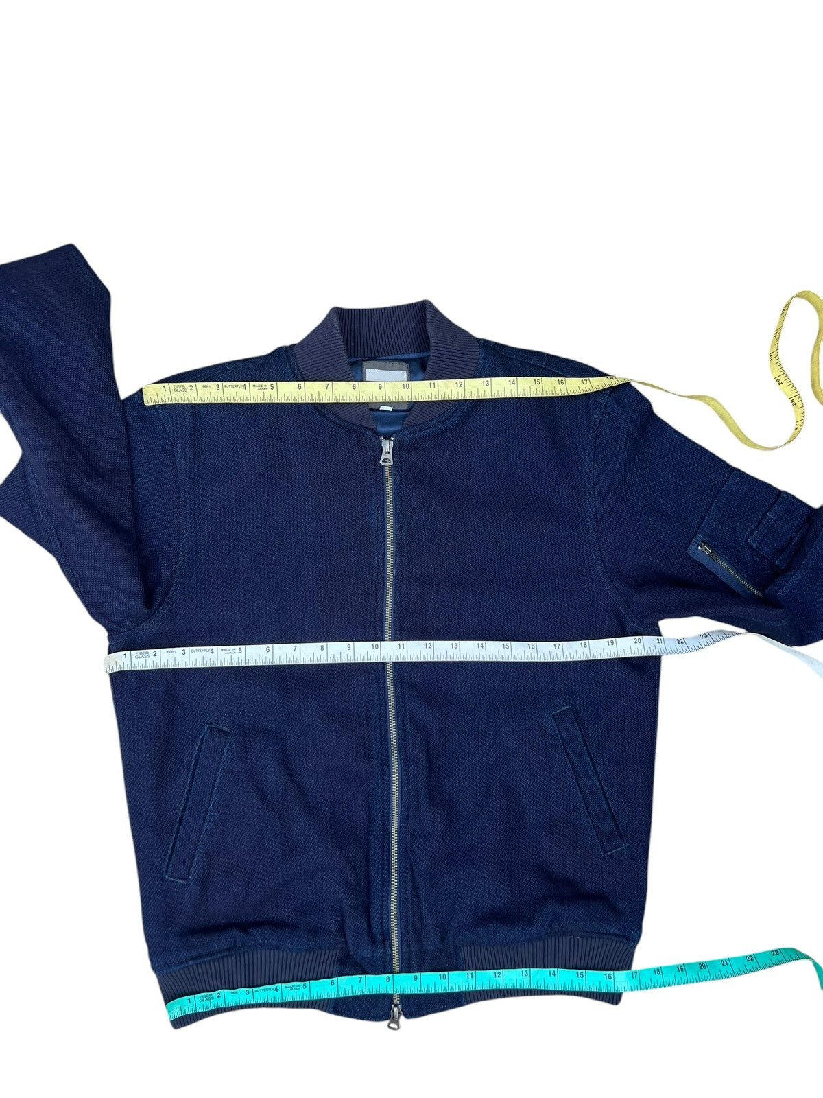 Momotaro Jeans Momotaro Jeans Indigo Blue Sashiko Kendo Ma-1 Bomber Jacket Size US M / EU 48-50 / 2 - 2 Thumbnail