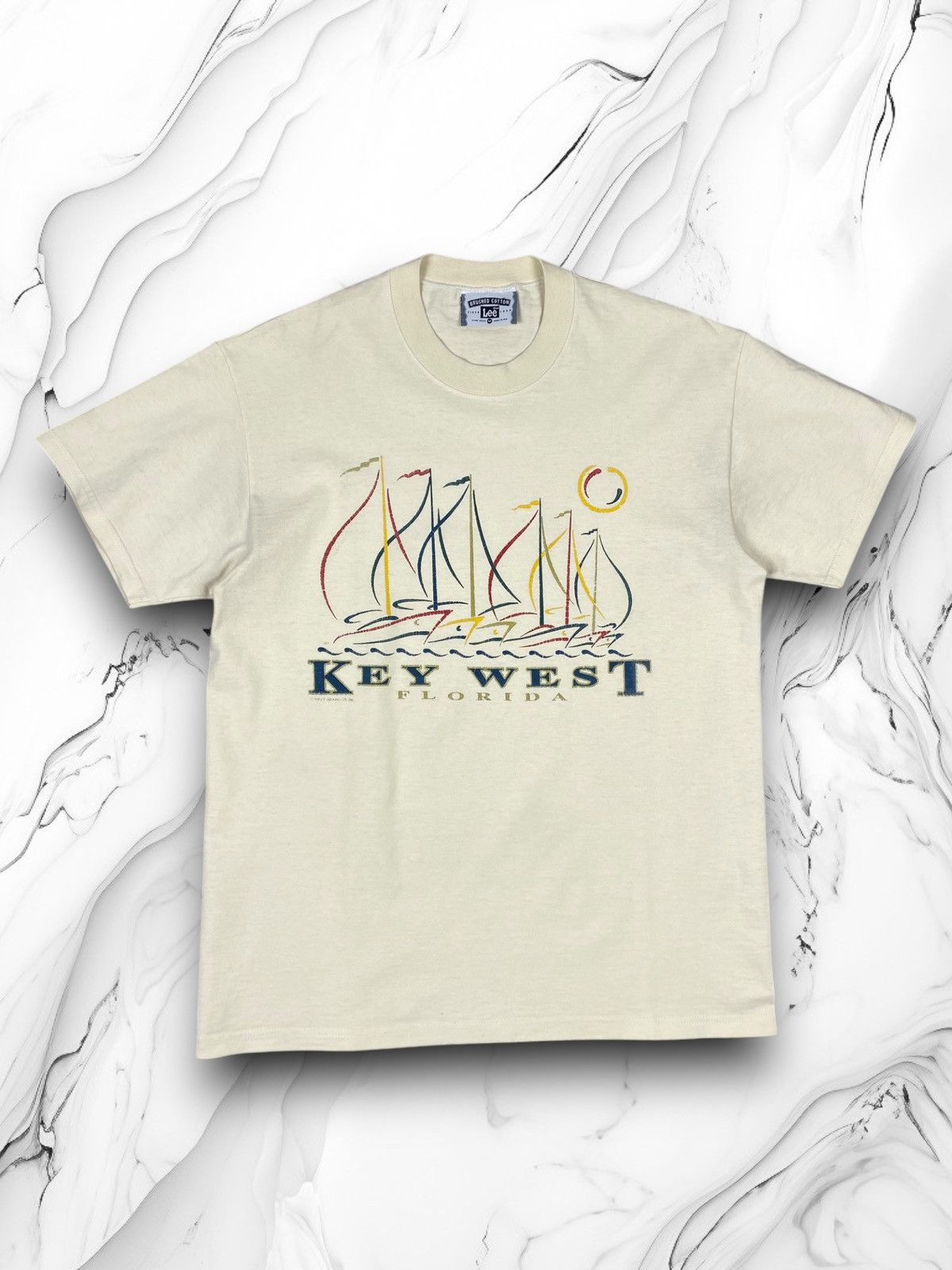 Lee × Vintage Vintage Lee Key West Florida Madi In USA Tee 80s rare Size US M / EU 48-50 / 2 - 1 Thumbnail