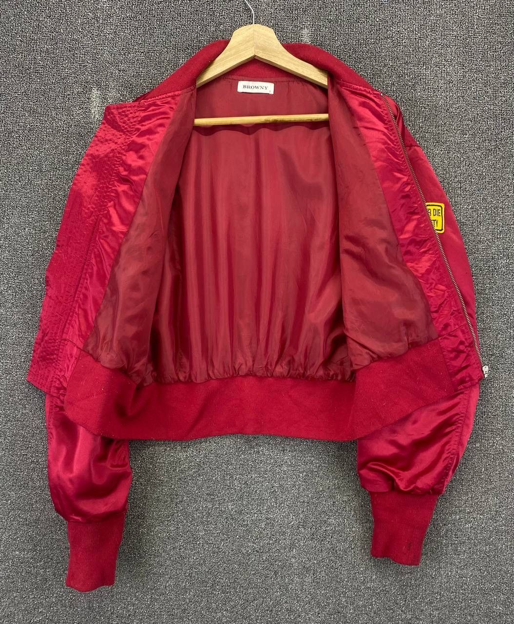 Japanese Brand Vintage Browny U.S Air Force Military Red Bomber Jacket Size M / US 6-8 / IT 42-44 - 6 Thumbnail