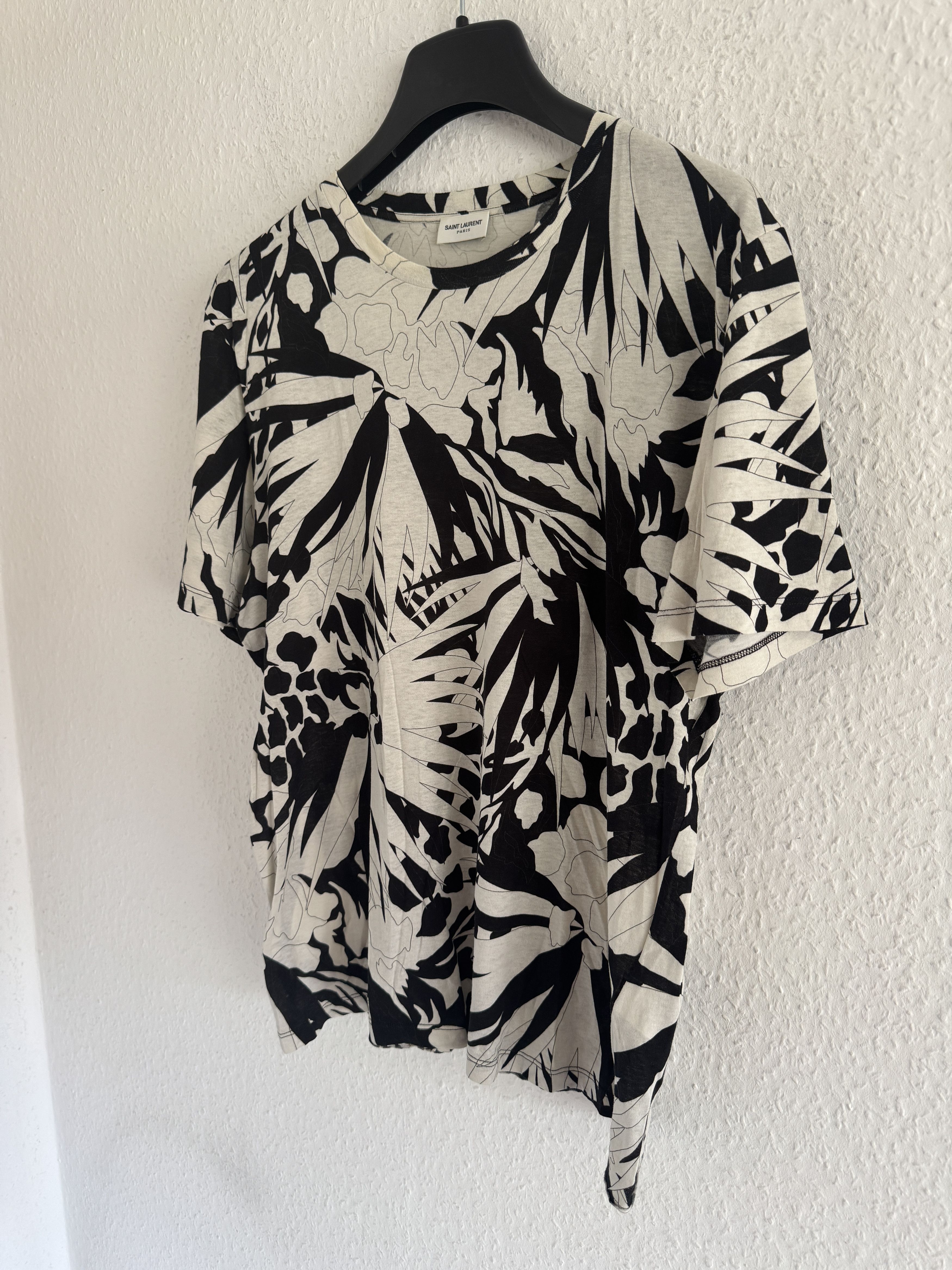 Saint Laurent Paris Jungle Flower Print T-Shirt Size US M / EU 48-50 / 2 - 2 Thumbnail