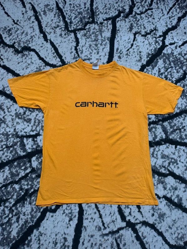 Carhartt Vintage Carhartt logo yellow usa XL t-shirt Size US XL / EU 56 / 4 - 1 Thumbnail