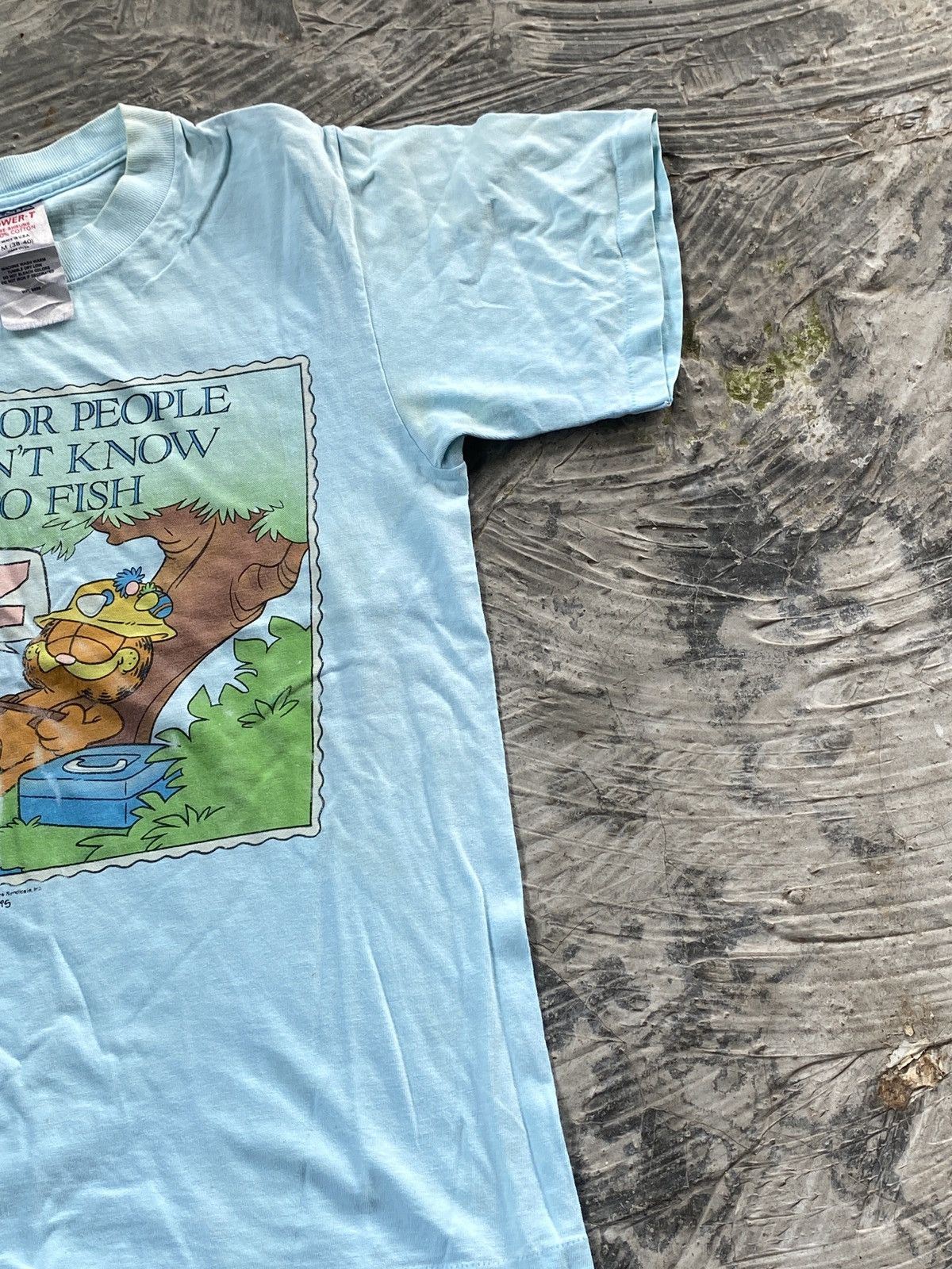 Vintage 🔥Single Stitch🔥Vintage Garfield Fishing 1978 T Shirt Size US S / EU 44-46 / 1 - 5 Thumbnail