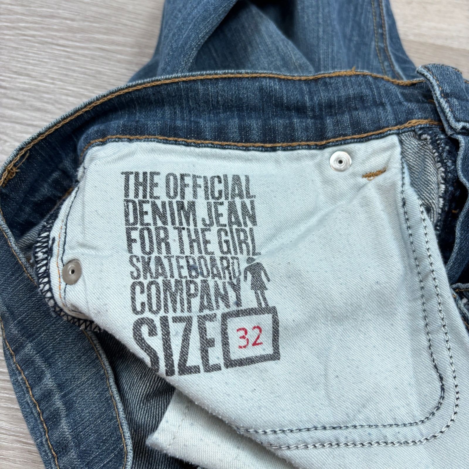 Girl Skateboards × Vintage Vintage Girl Skateboards Straight Leg Jeans Men's 32x31 Y2K Size US 32 / EU 48 - 9 Thumbnail