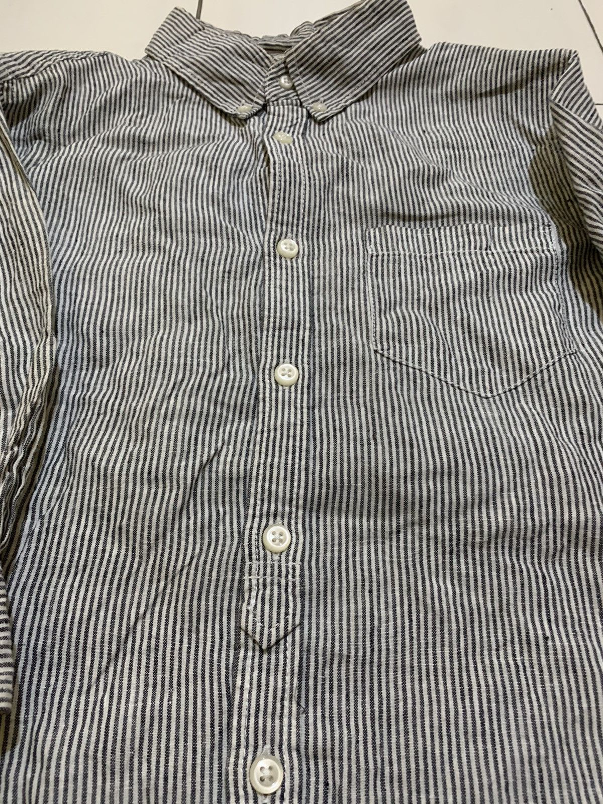 GOSTAR DE FUGA GOSTAR DE FUGA LINEN HICKORY STRIPED shirt 3/4 sleeve Size US S / EU 44-46 / 1 - 3 Thumbnail