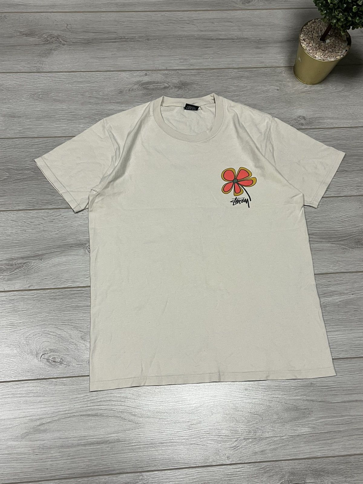 Stussy Stussy vintage flower big print logo tee shirt Size US M / EU 48-50 / 2 - 9 Thumbnail