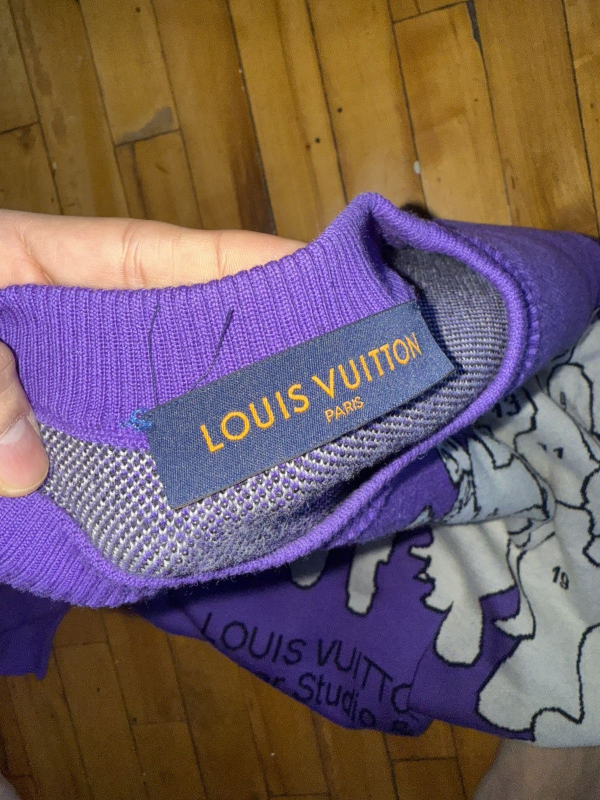 Louis Vuitton Louis Vuitton Studio Jacquard Crewneck Sweater 'Purple' Size US XL / EU 56 / 4 - 7 Thumbnail