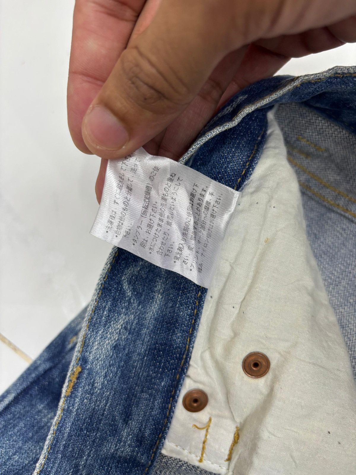 Isamu Katayama Backlash × Japanese Brand 🔥Vintage Japanese Regular Straight Distressed Denim Jeans Size US 32 / EU 48 - 12 Thumbnail