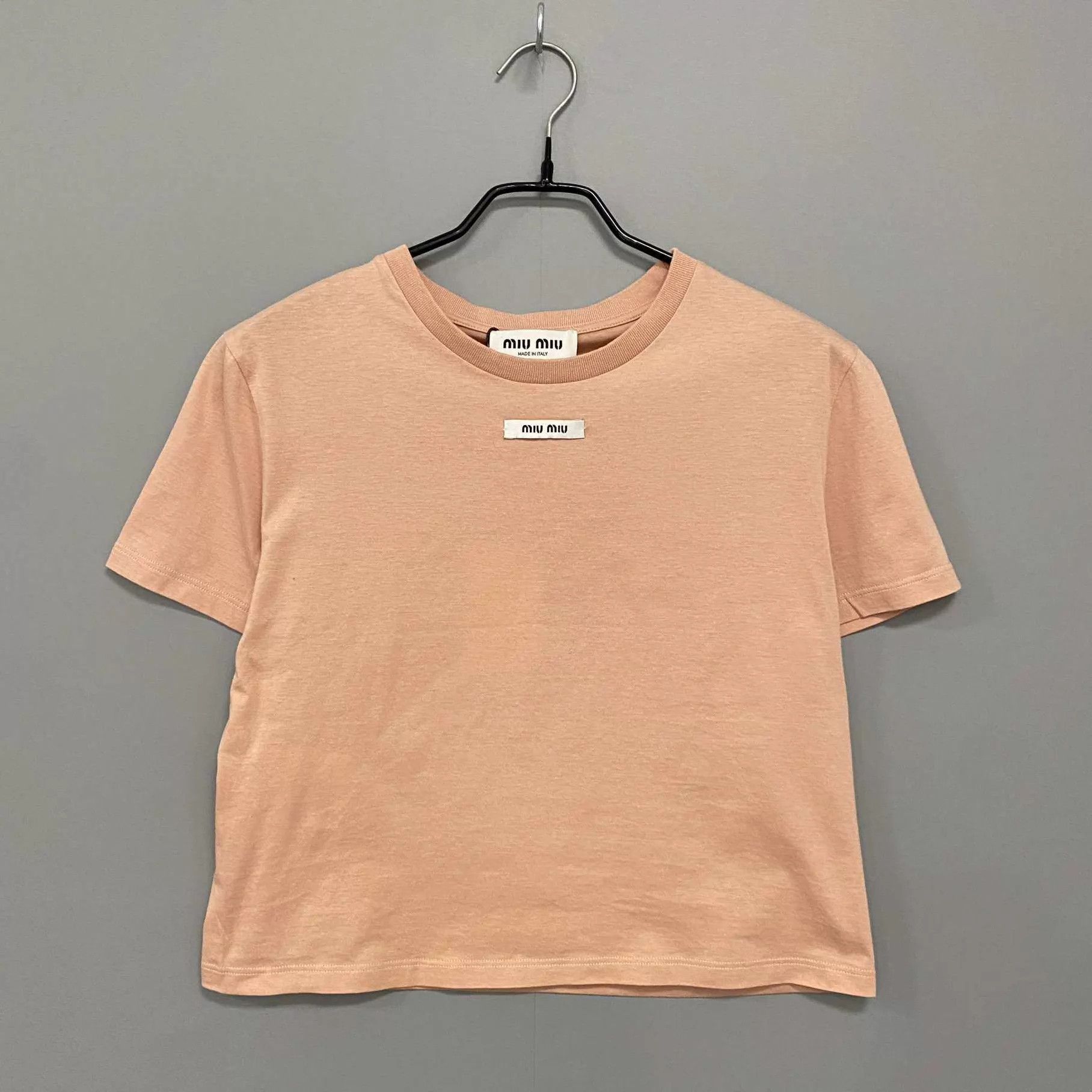 Miu Miu MIU MIU Tangerine Logo Short Sleeve Tee M Size M / US 6-8 / IT 42-44 - 1 Thumbnail