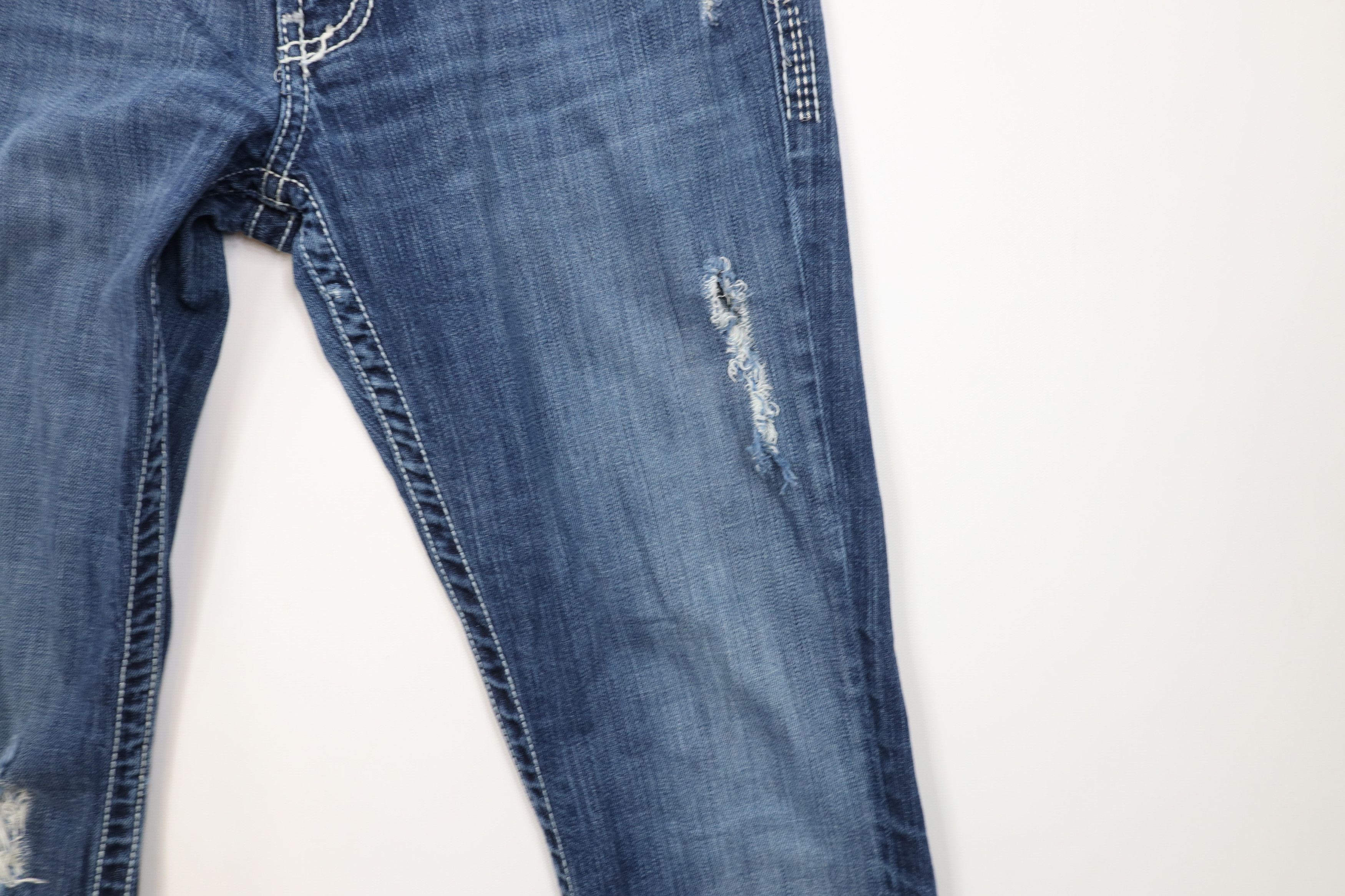 Vintage Buckle BKE Thick Stitch Stretch Payton Straight Leg Jeans Size 28" / US 6 / IT 42 - 6 Thumbnail