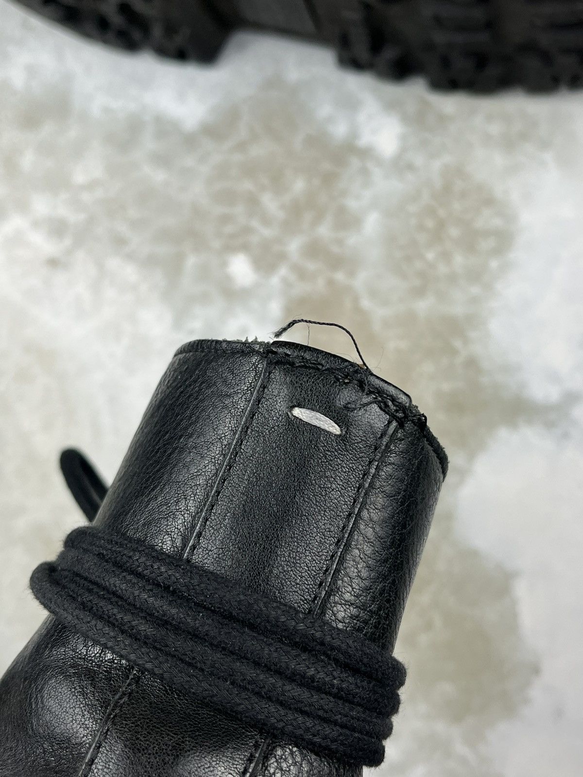 Maison Margiela SS18 Maison Margiela Lug Sole Black Leather Combat Boots Size US 9 / EU 42 - 9 Thumbnail