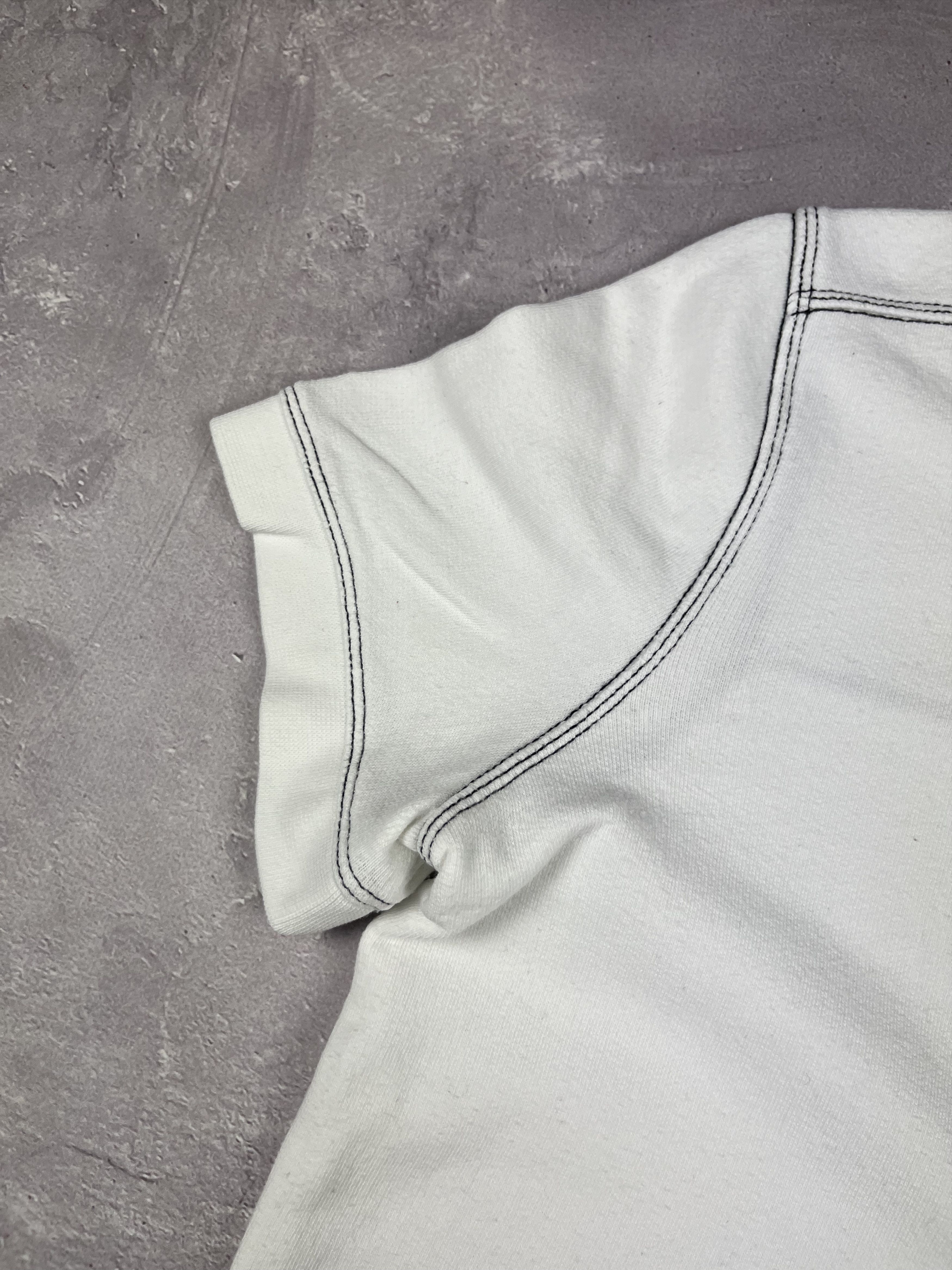 ME+EM ME+EM White Contrast Stitch Crop T-Shirt Short Sleeve Size M / US 6-8 / IT 42-44 - 2 Thumbnail