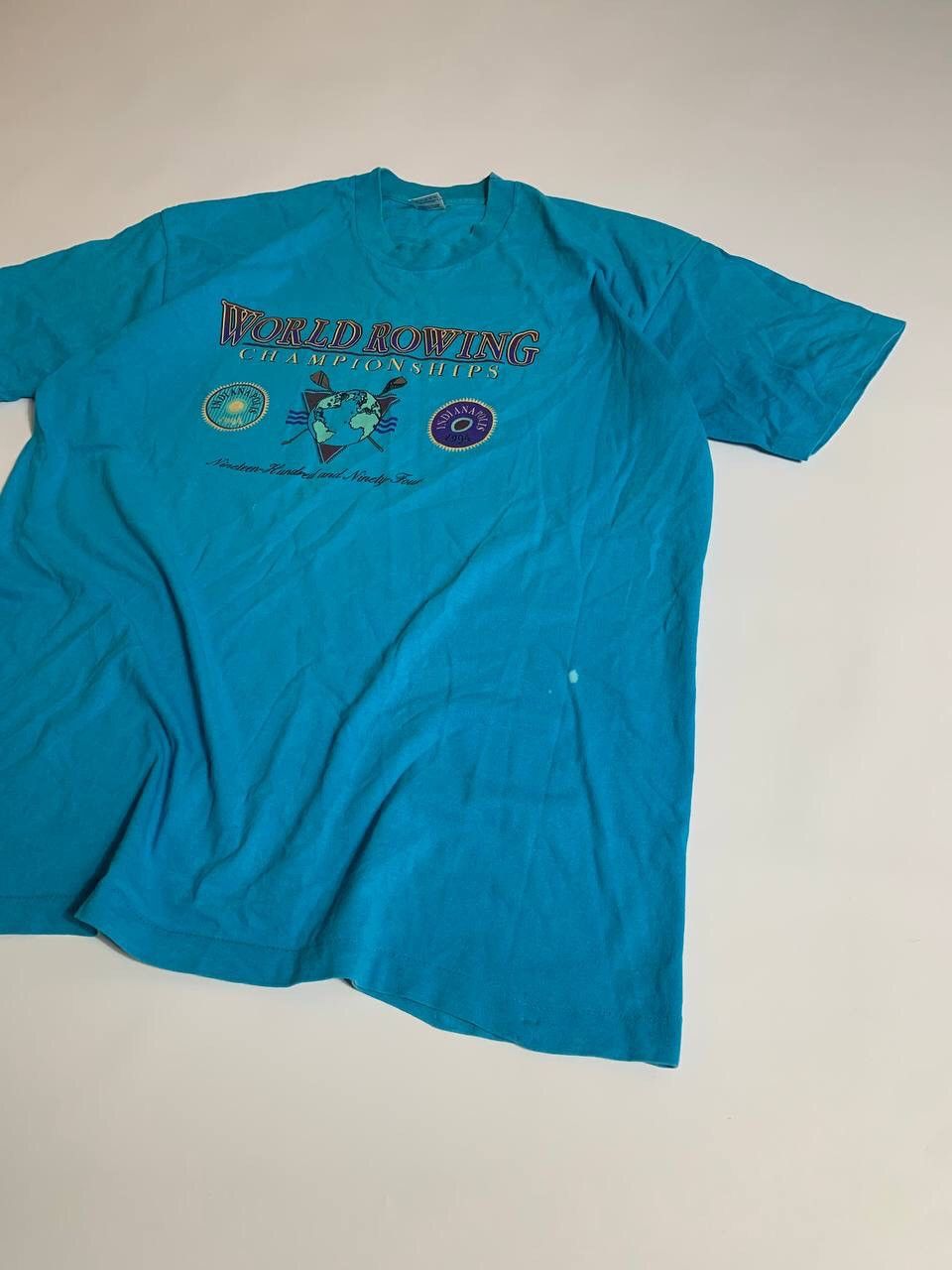 Vintage Crazy Vintage 1994 World Rowing Indianapolis Retro T Shirt Size US XXL / EU 58 / 5 - 2 Thumbnail